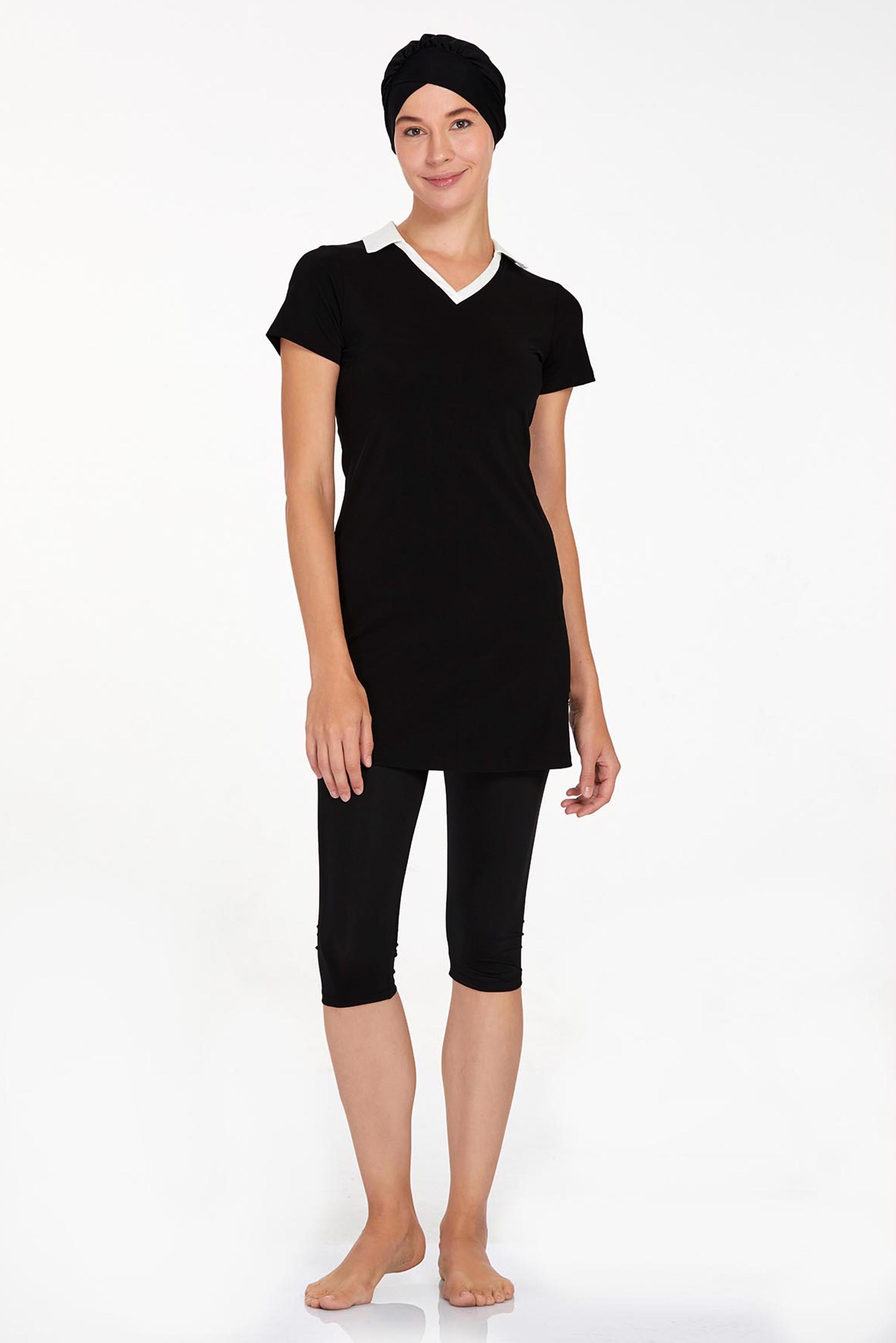 Tesettür giyim SİYAH KISA KOL TESETTÜR MAYO 3905