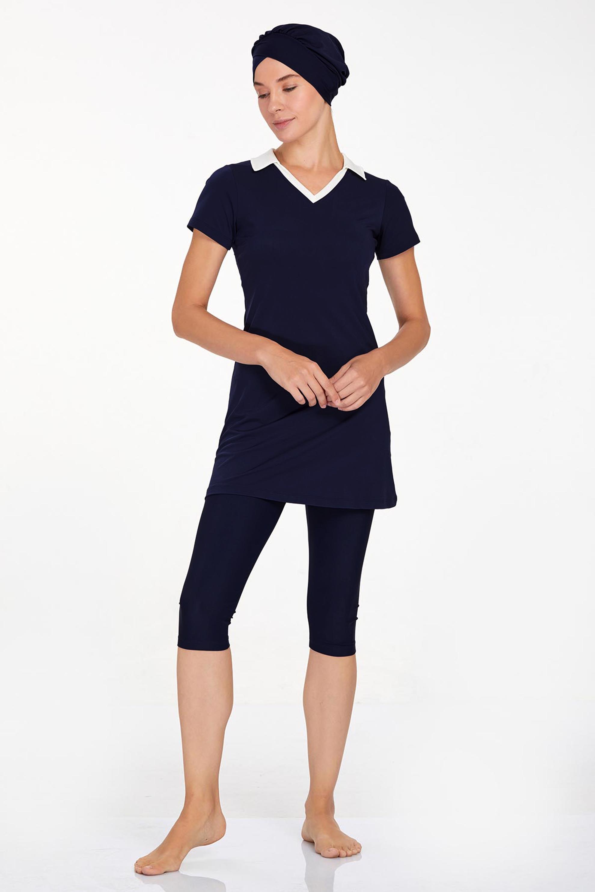 Tesettür giyim LACİVERT KISA KOL TESETTÜR MAYO 3905