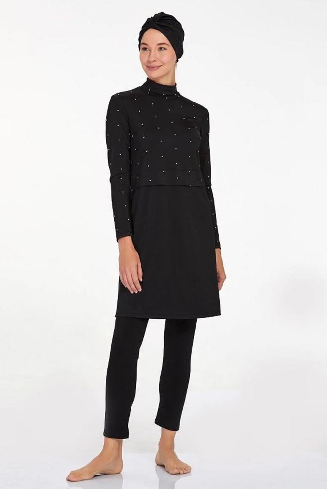 Vêtements hijab NOIR MAILLOT DE BAIN HIJAB ALVINA 4552 - ALVİNA