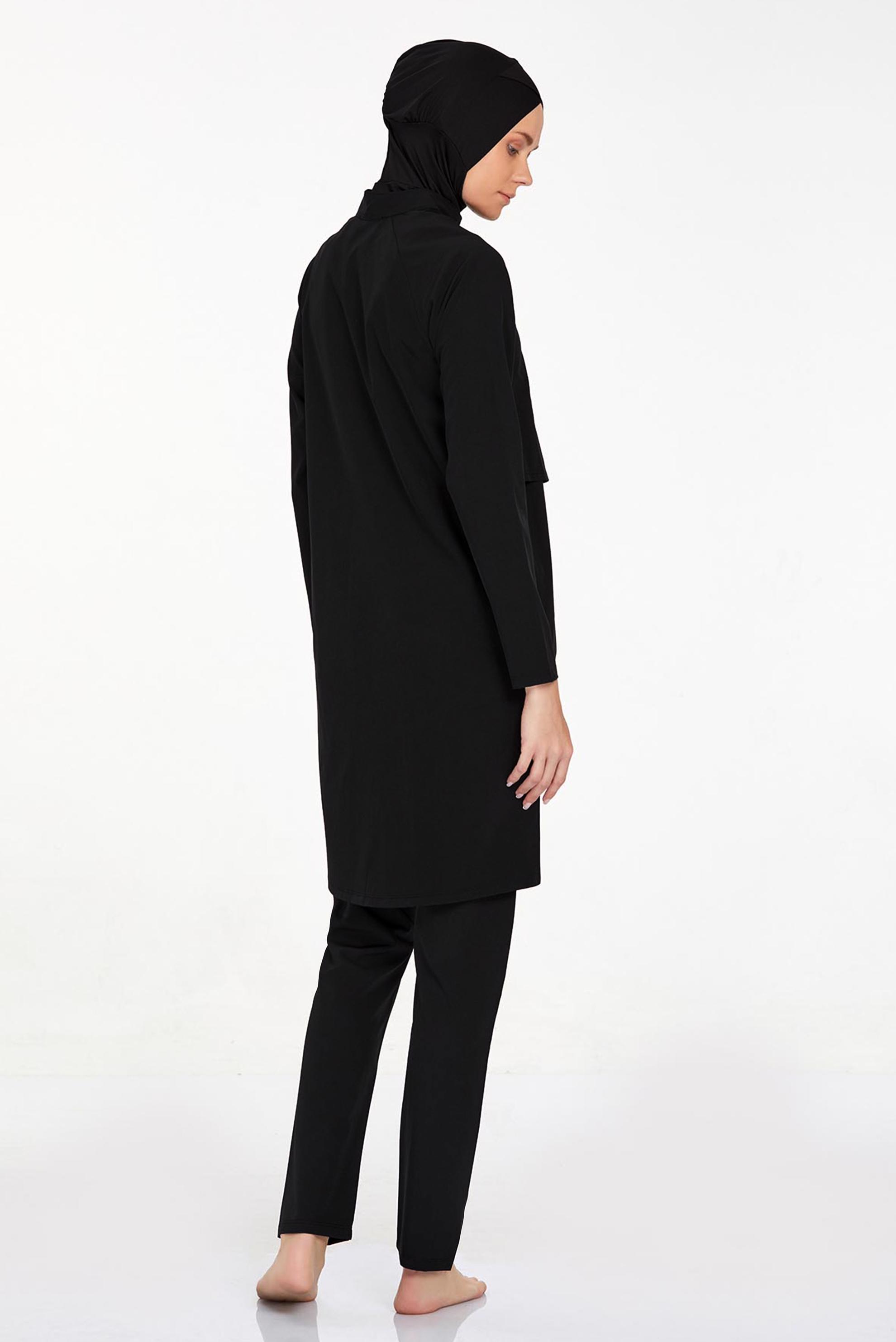 Tesettür giyim SİYAH FERMUARLI TESETTÜR MAYO 4583
