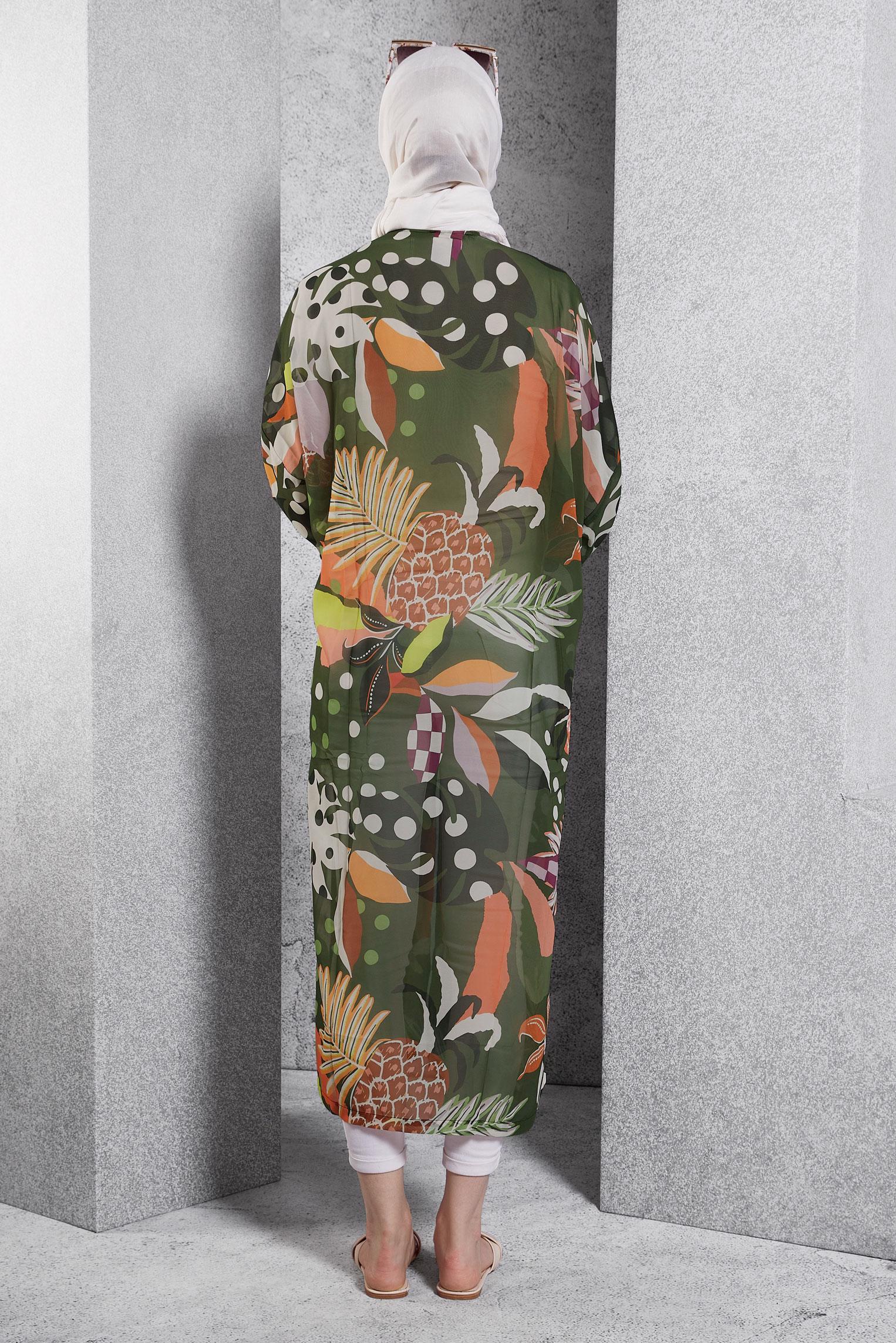 Vêtements hijab NOIR MAILLOT DE BAIN HIJAB À MOTIFS 6127