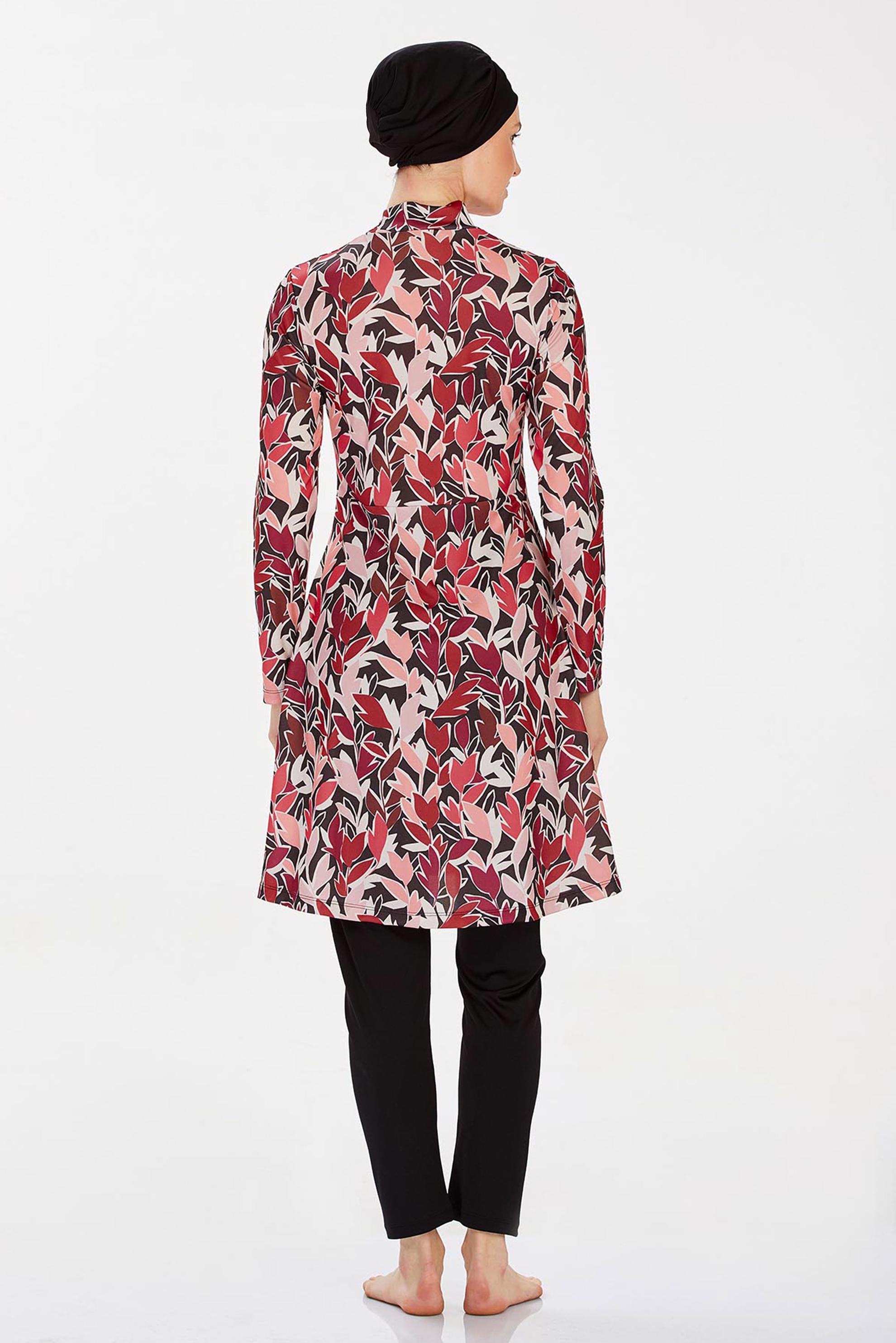 Vêtements hijab NOIR MAILLOT DE BAIN HIJAB À MOTIFS 9220