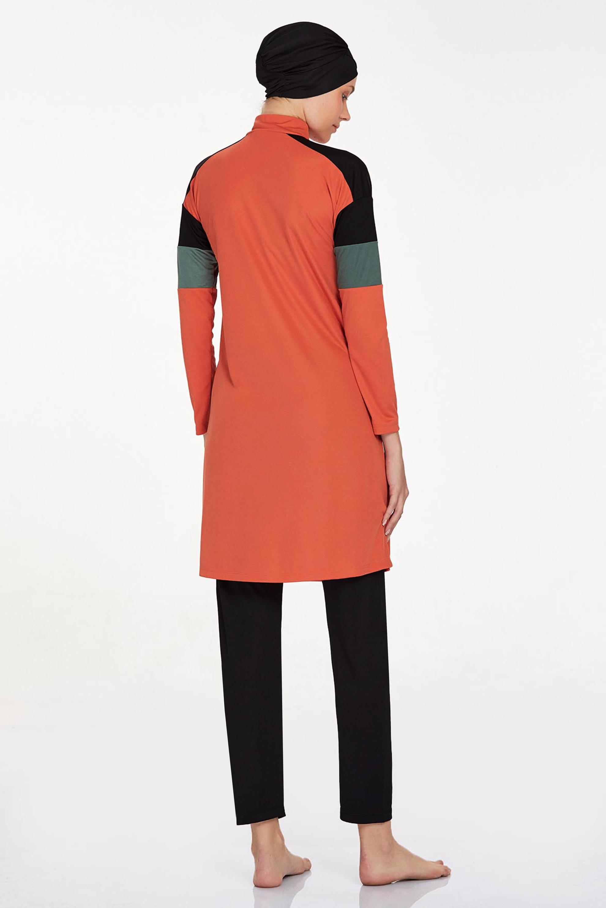 Vêtements hijab BRUN MAILLOT DE BAIN HIJAB ZIPPÉ 9241