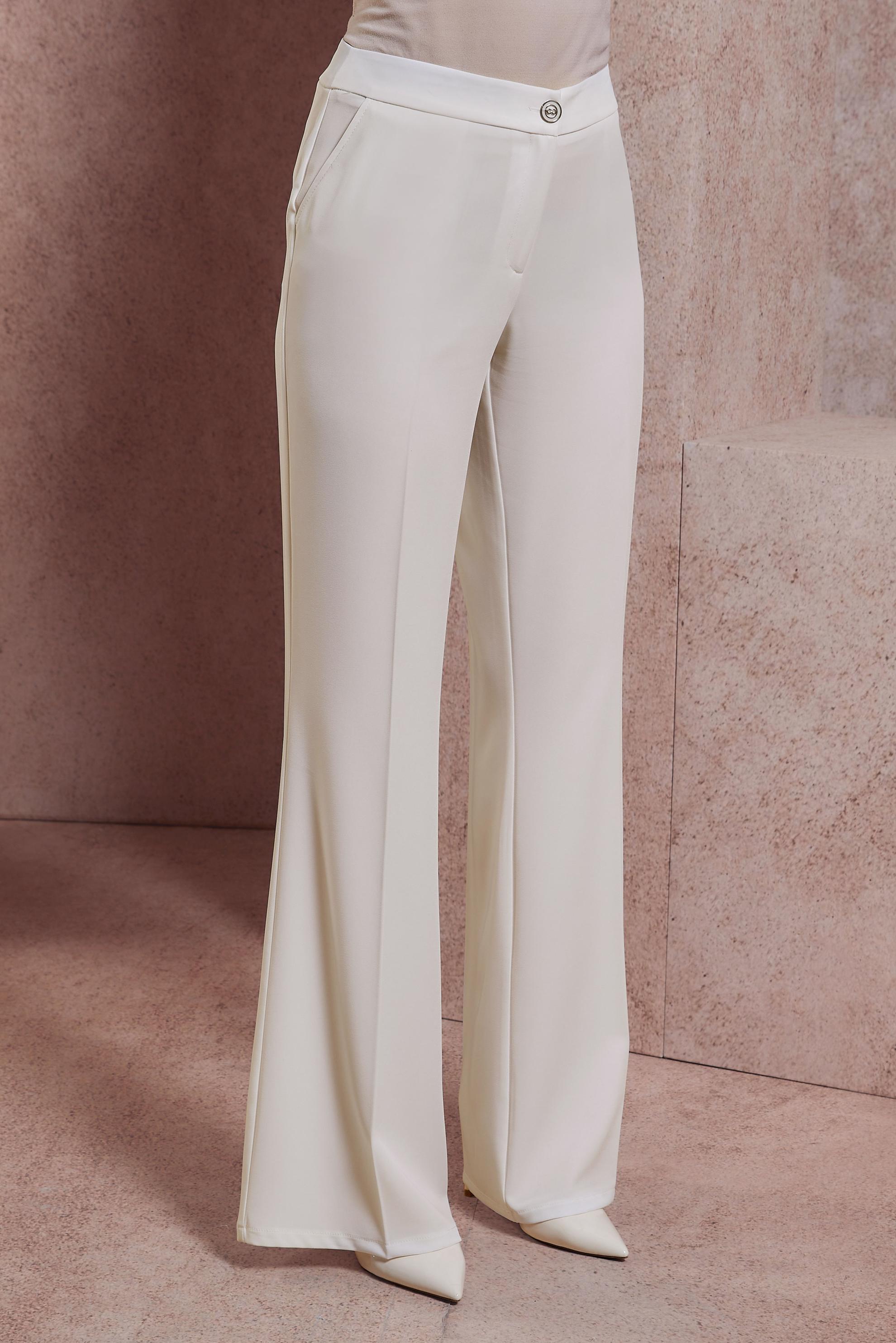 Tesettür giyim BEYAZ İSPANYOL PAÇA PANTOLON 70545