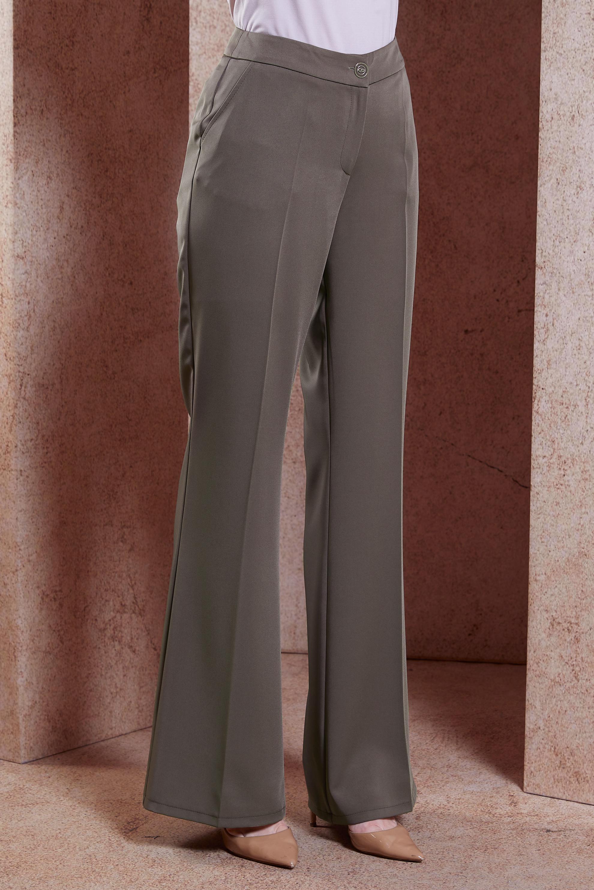 Tesettür giyim VİZON İSPANYOL PAÇA PANTOLON 70545