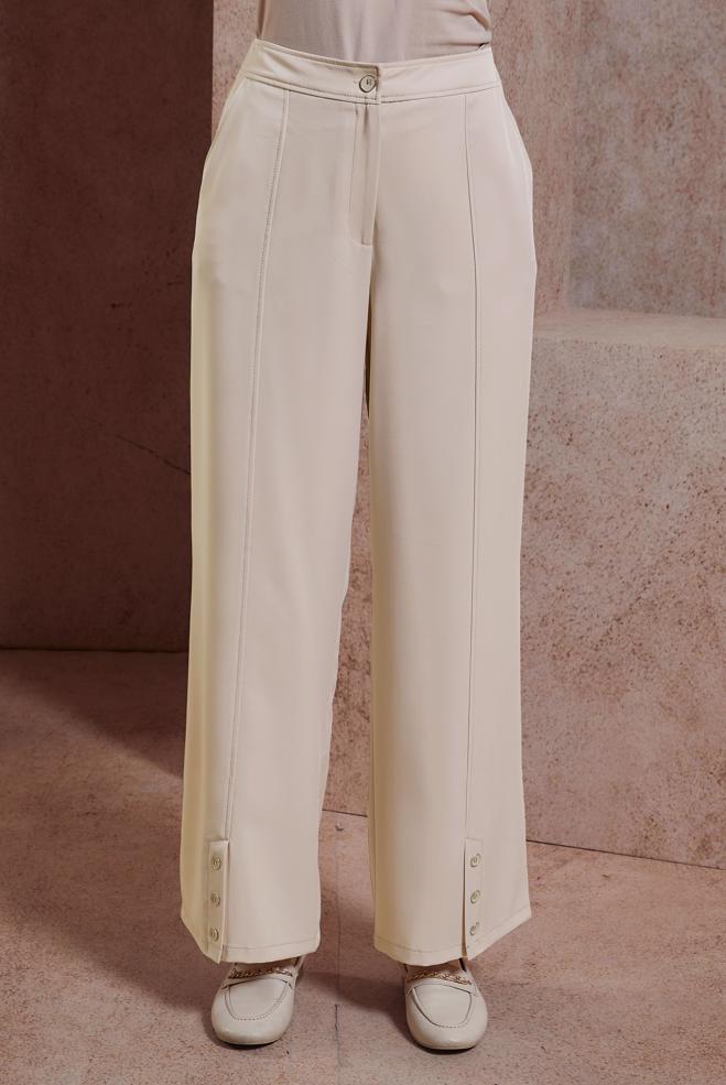 Tesettür giyim  DÜĞME DETAYLI PANTOLON 70552 - ALVİNA