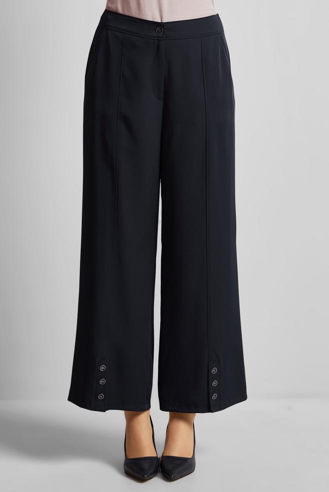 Hijab clothing NAVY BLUE BUTTON DETAILED PANTS 70552 - ALVİNA