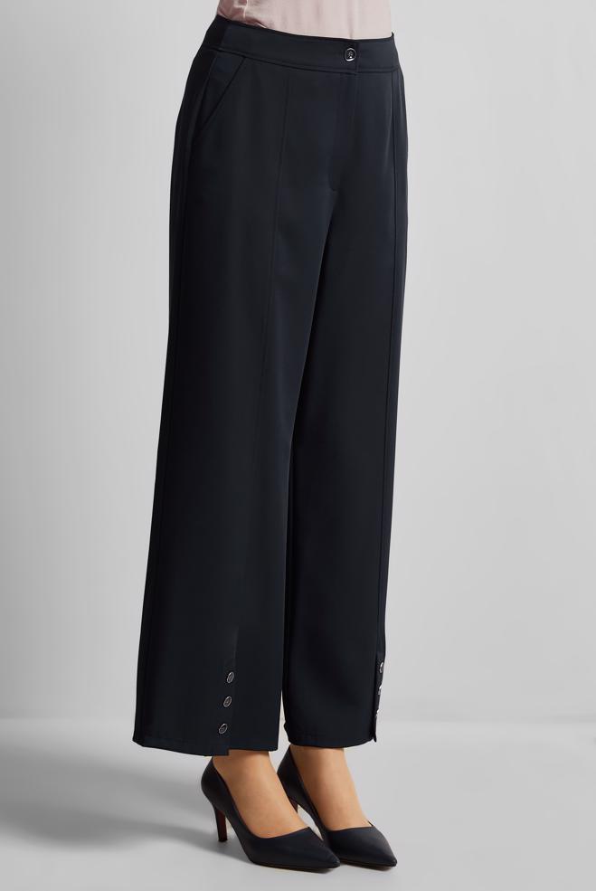 Hijab clothing NAVY BLUE BUTTON DETAILED PANTS 70552 - ALVİNA