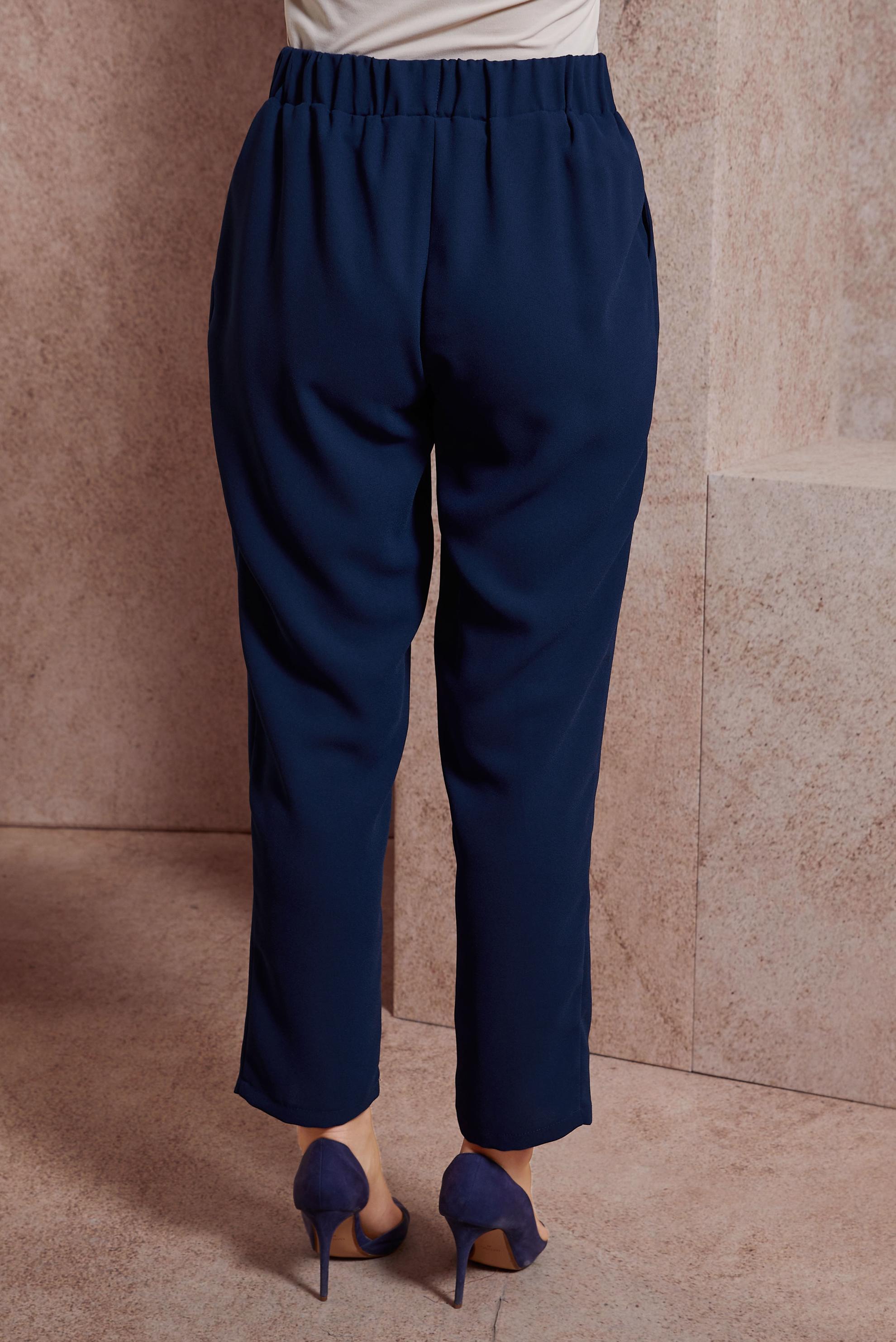 Tesettür giyim LACİVERT KEMERLİ HAVUÇ KESİM PANTOLON 70560