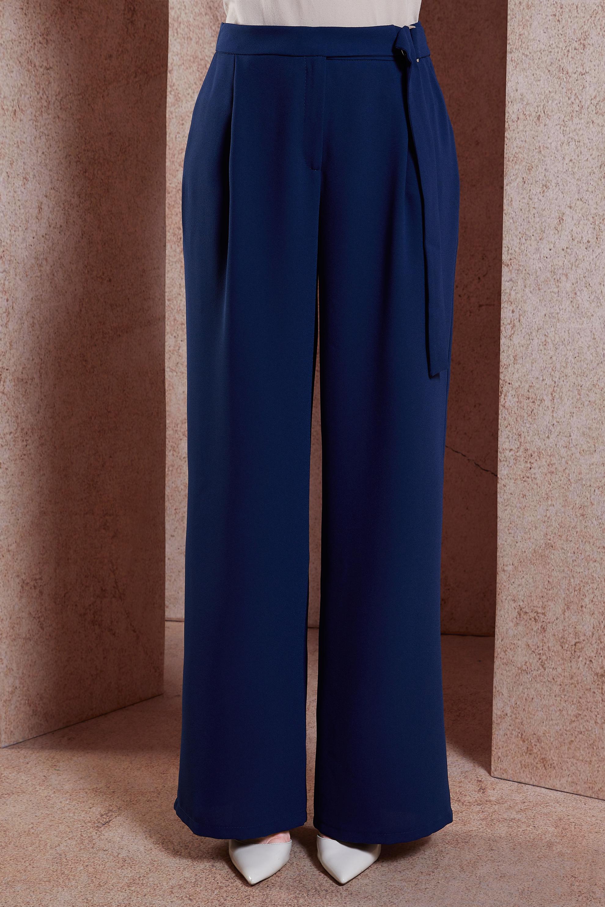 Tesettür giyim LACİVERT GENİŞ PAÇA KREP PANTOLON 70602