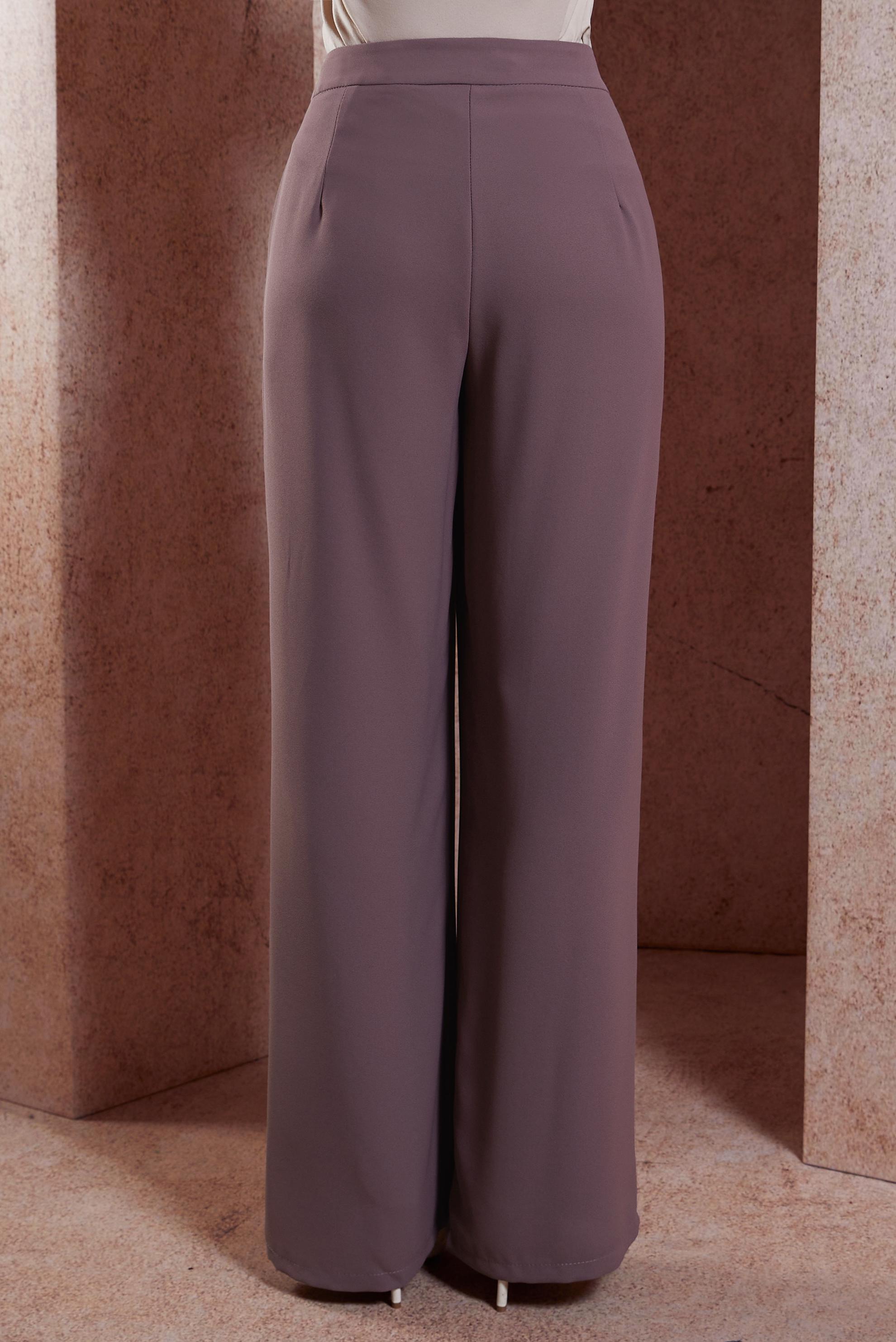 Tesettür giyim PEMBE GENİŞ PAÇA KREP PANTOLON 70602