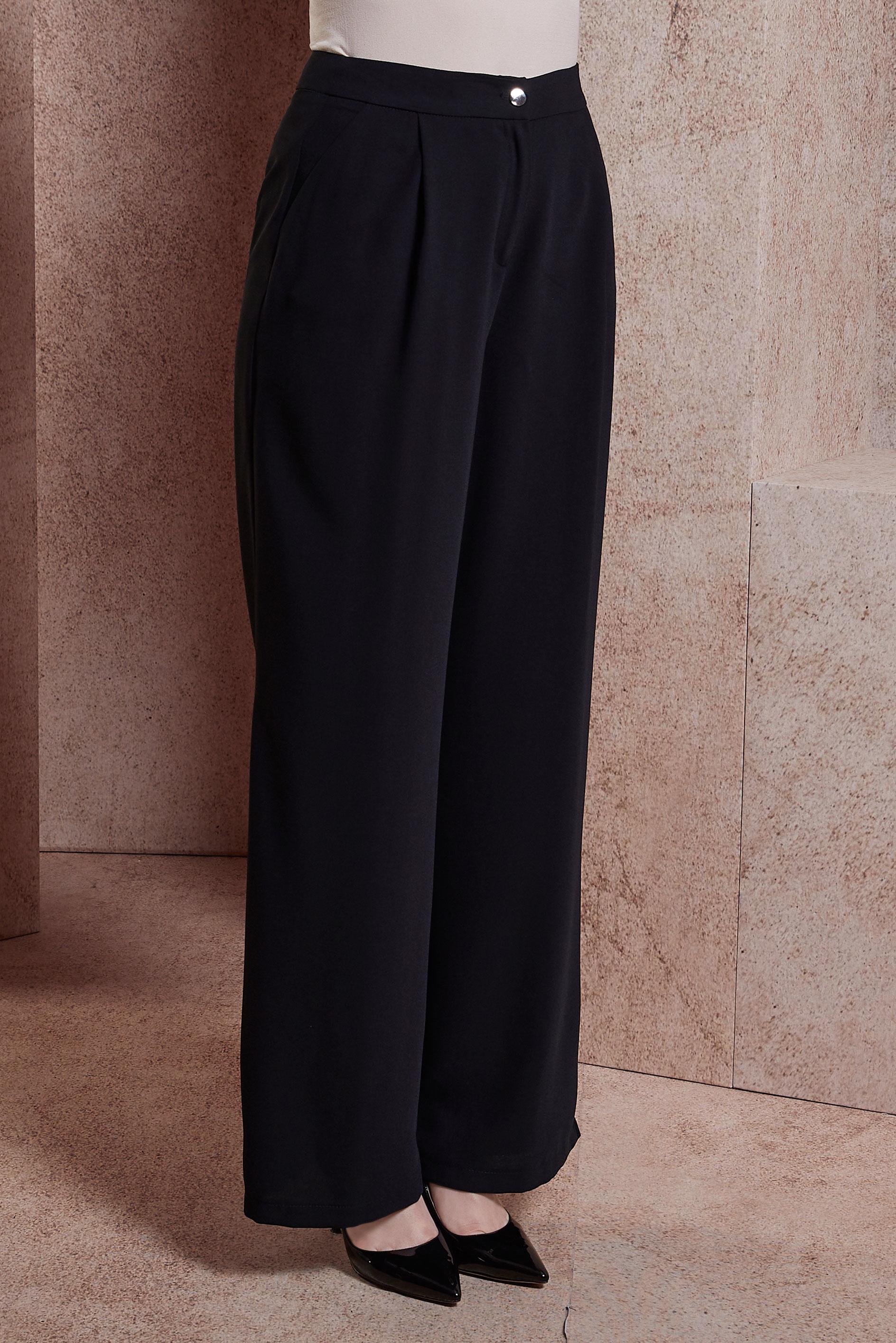 Tesettür giyim SİYAH GENİŞ PAÇA PANTOLON 70604