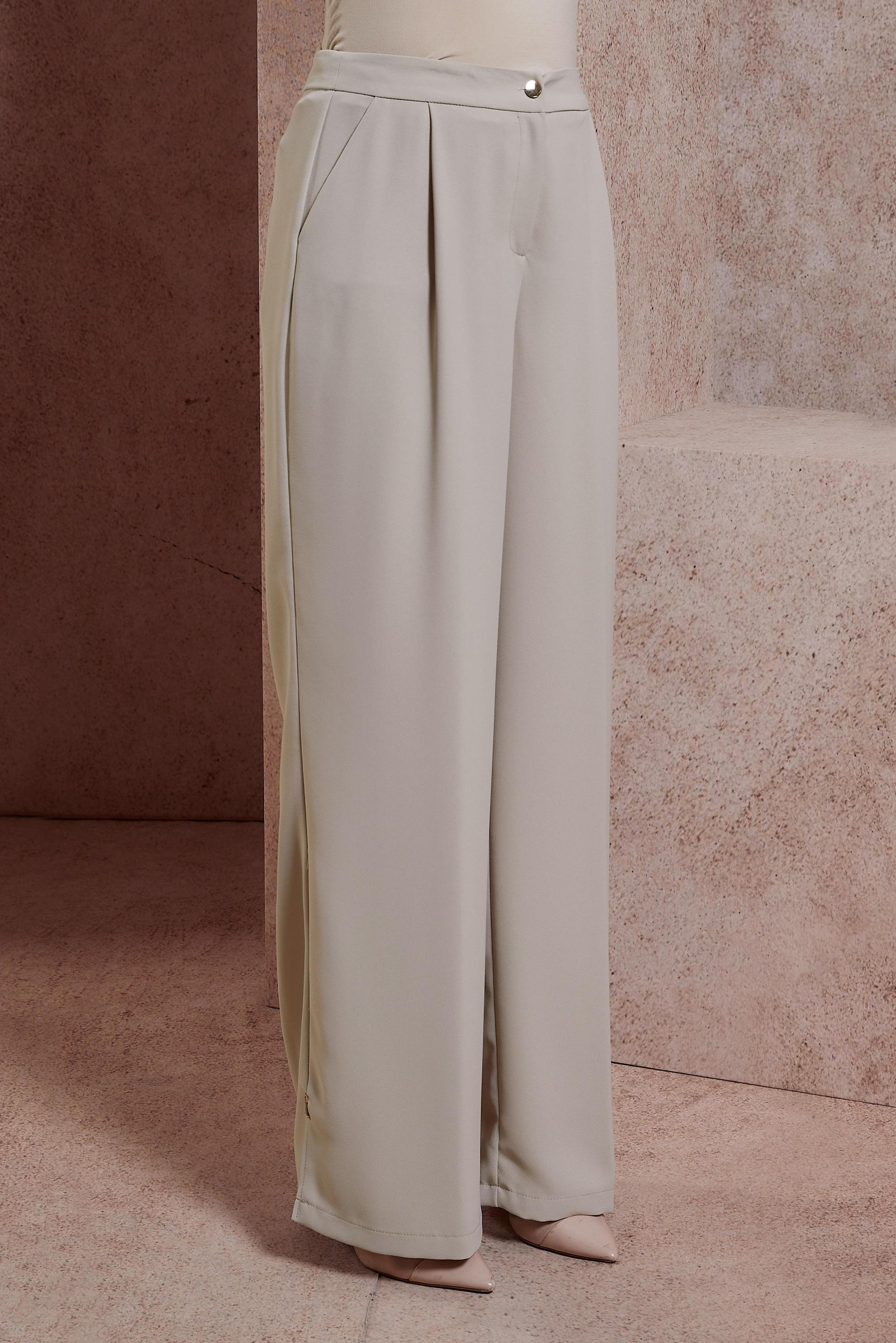 Tesettür giyim BEJ GENİŞ PAÇA PANTOLON 70604