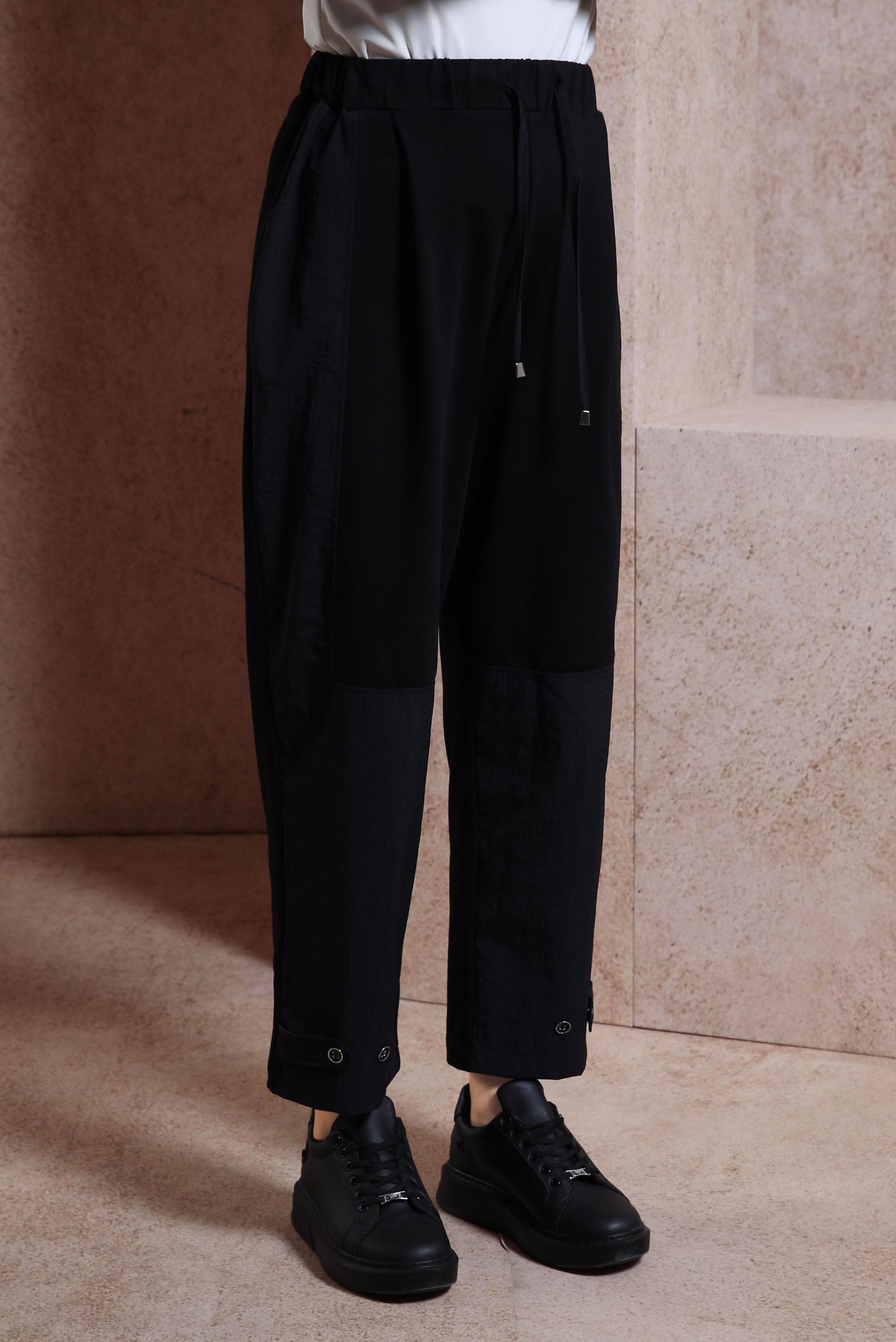 Tesettür giyim SİYAH HAVUÇ KESİM PANTOLON 70700