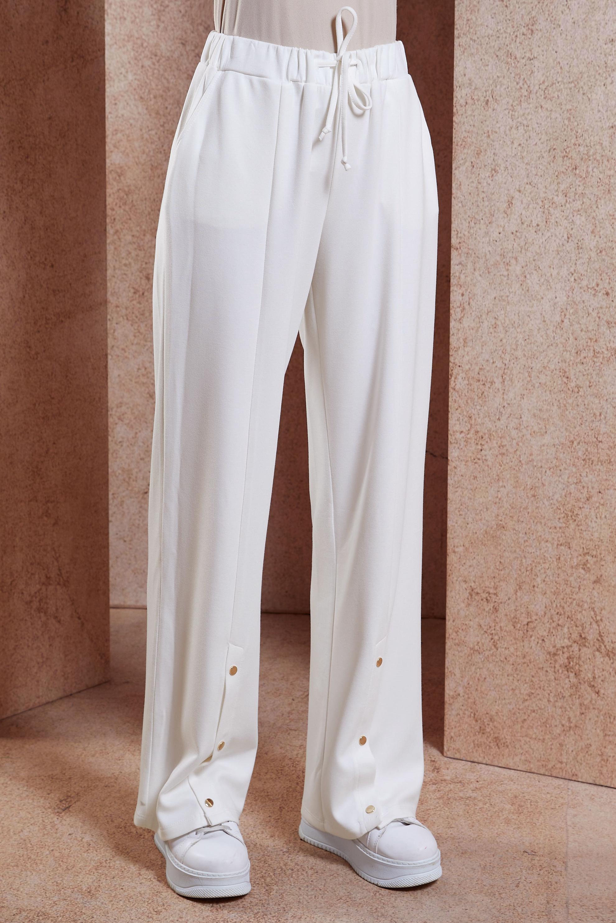 Tesettür giyim BEYAZ ÇITÇIT DETAYLI ÖRME PANTOLON 70701