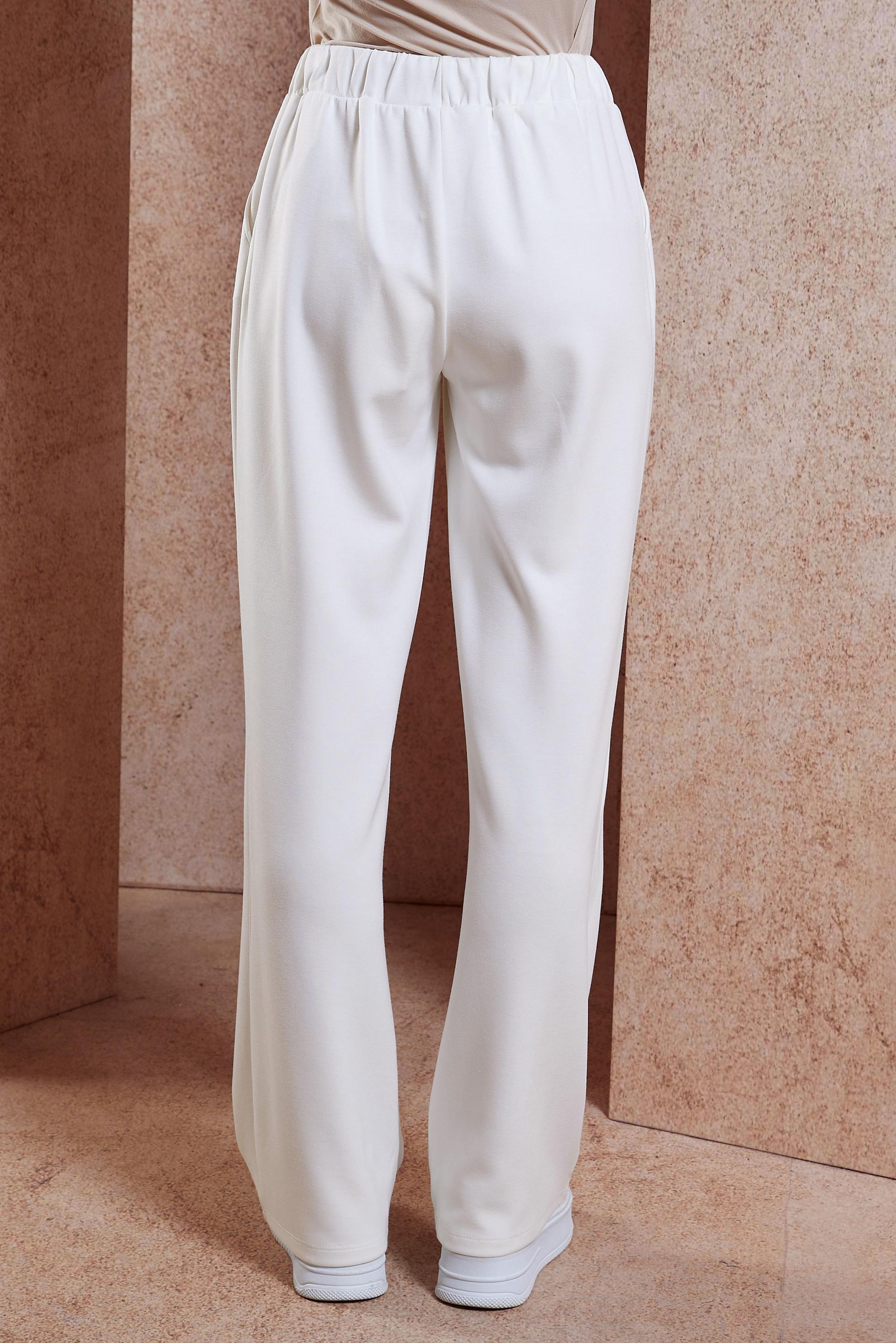 Tesettür giyim BEYAZ ÇITÇIT DETAYLI ÖRME PANTOLON 70701