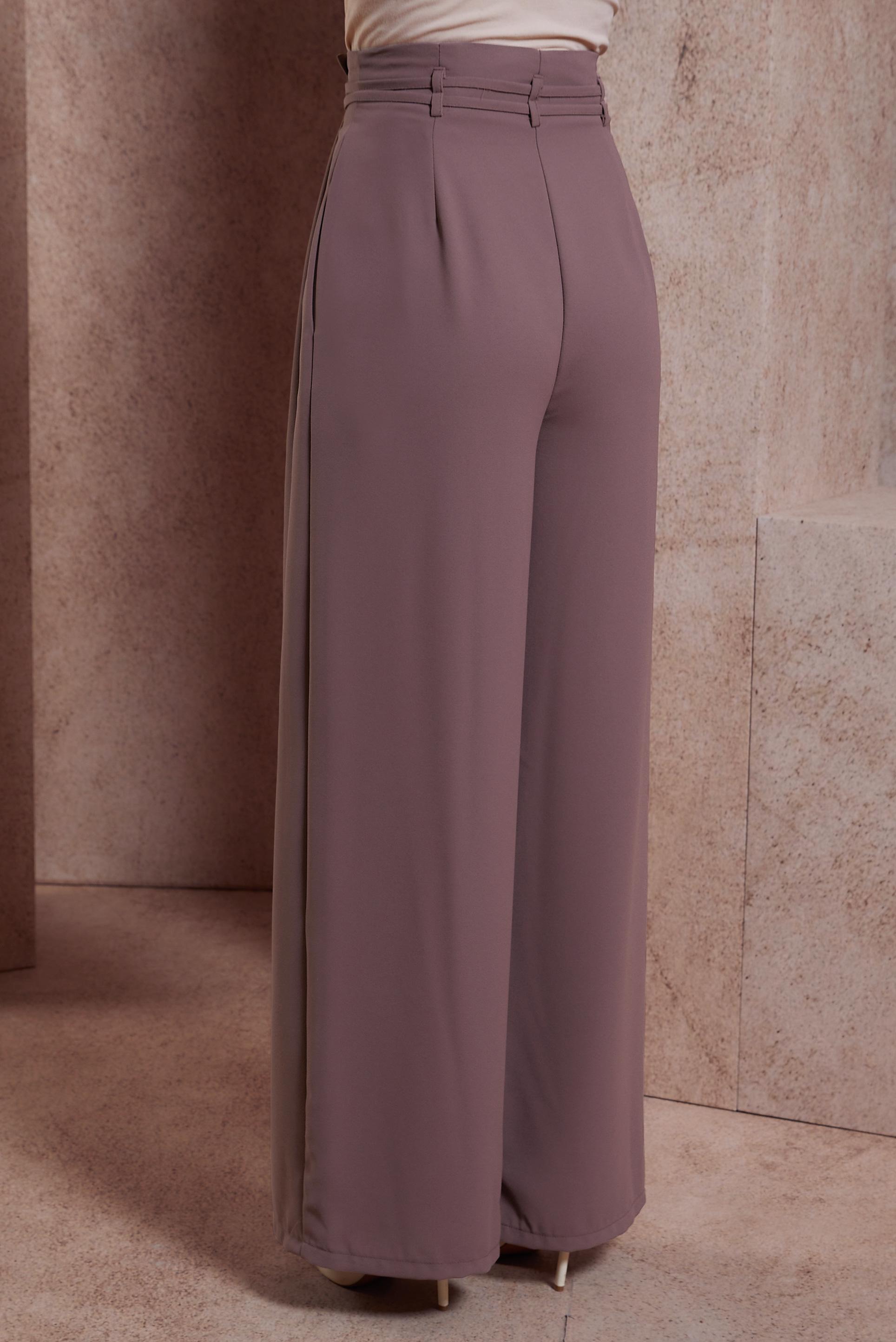 Tesettür giyim PEMBE GENİŞ PAÇA KREP PANTOLON 70702