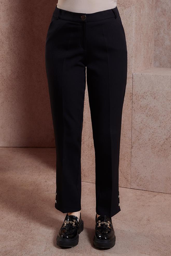 Vêtements hijab  PANTALON AVEC DÉTAIL BOUTONS 70703 - ALVİNA