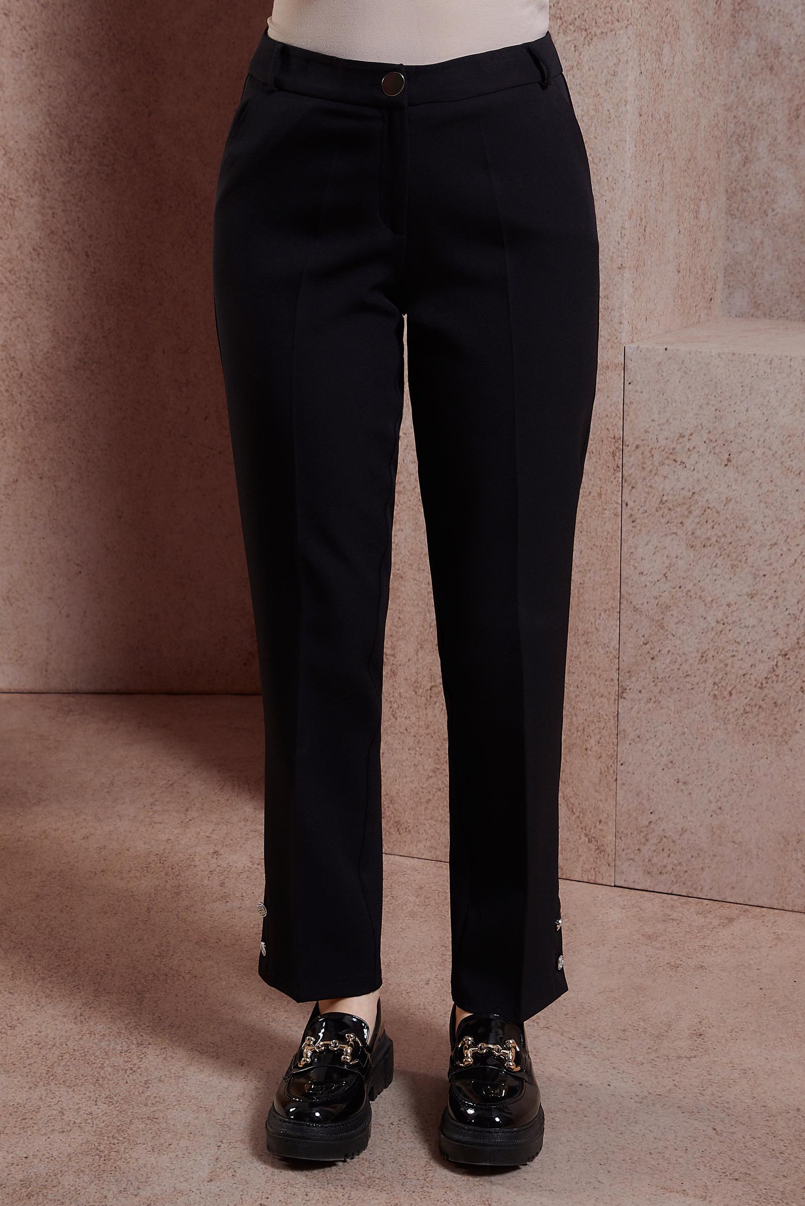Vêtements hijab NOIR PANTALON AVEC DÉTAIL BOUTONS 70703