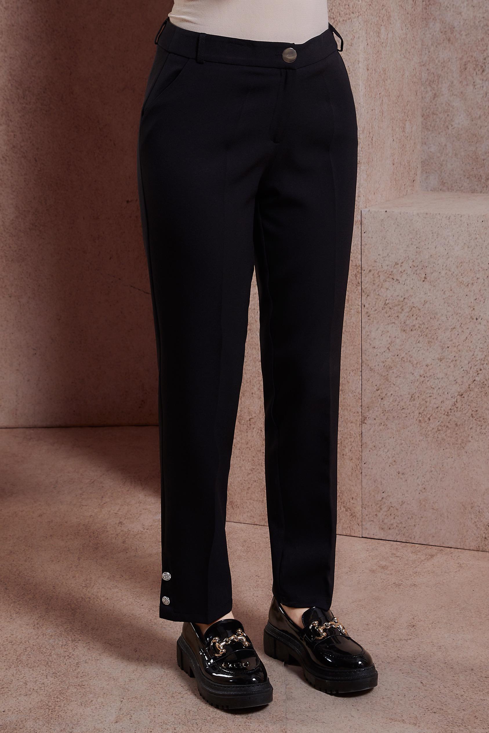 Vêtements hijab NOIR PANTALON AVEC DÉTAIL BOUTONS 70703