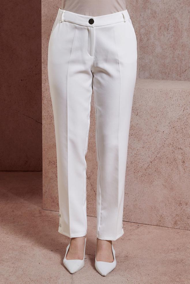 Vêtements hijab  PANTALON AVEC DÉTAIL BOUTONS 70703 - ALVİNA