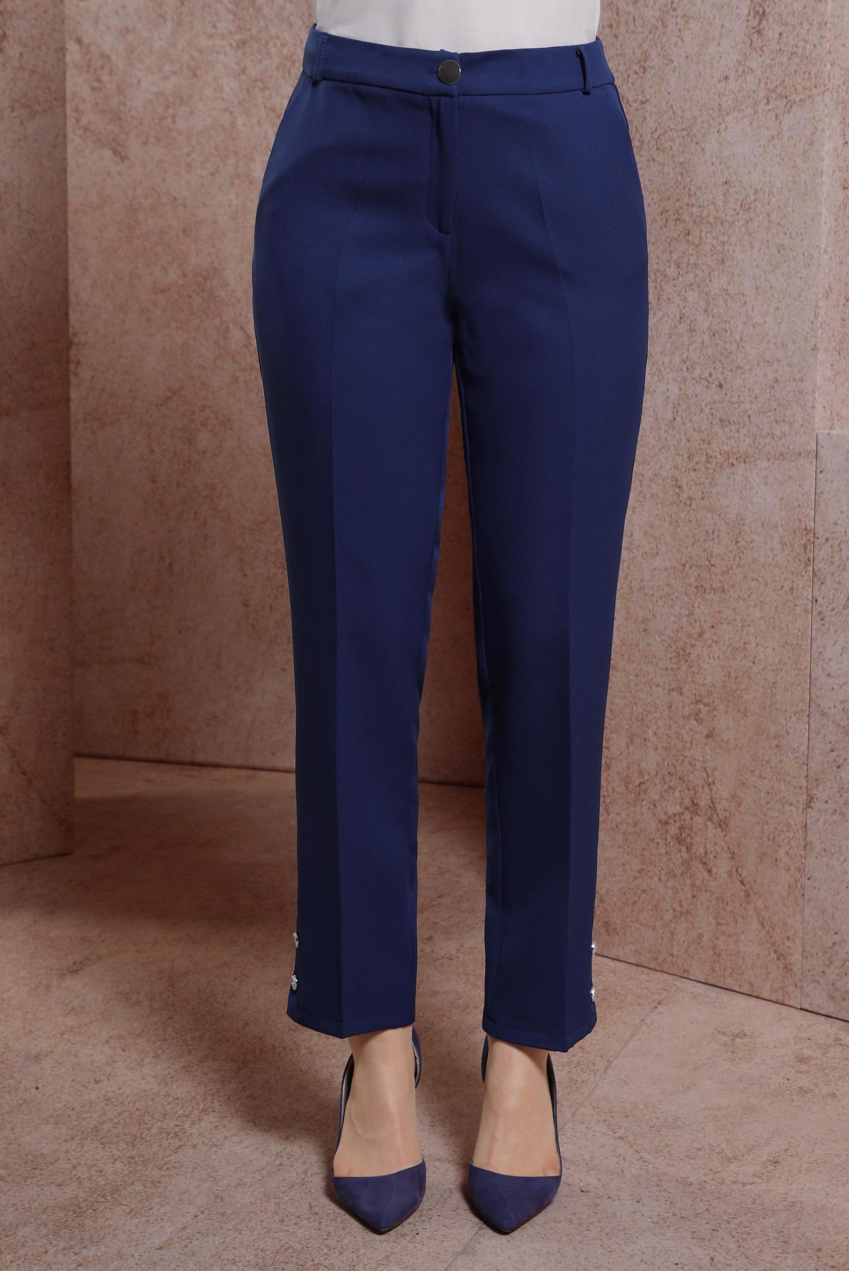 Tesettür giyim LACİVERT DÜĞME DETAYLI PANTOLON 70703