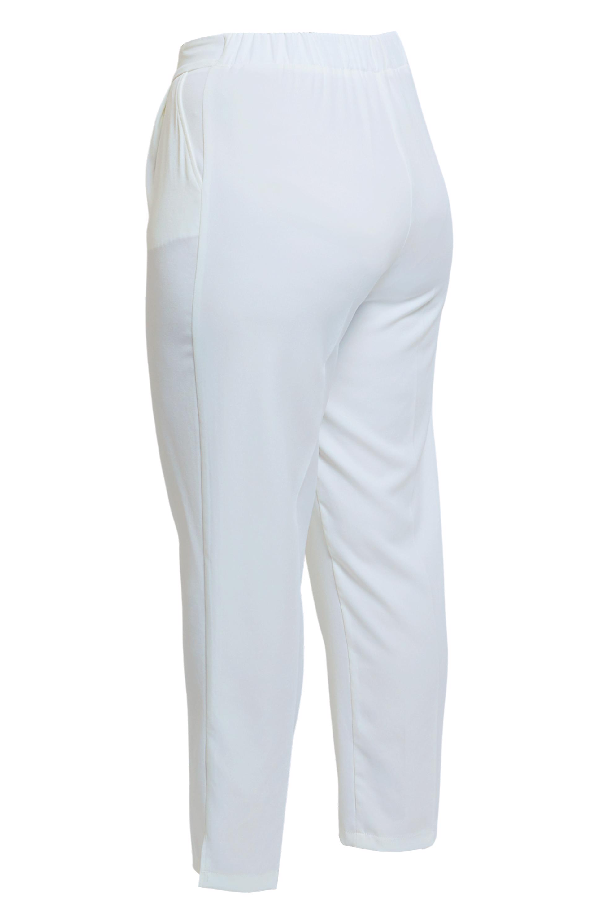 Vêtements hijab BLANC PANTALON TAILLE HAUTE GRANDE TAILLE 70705