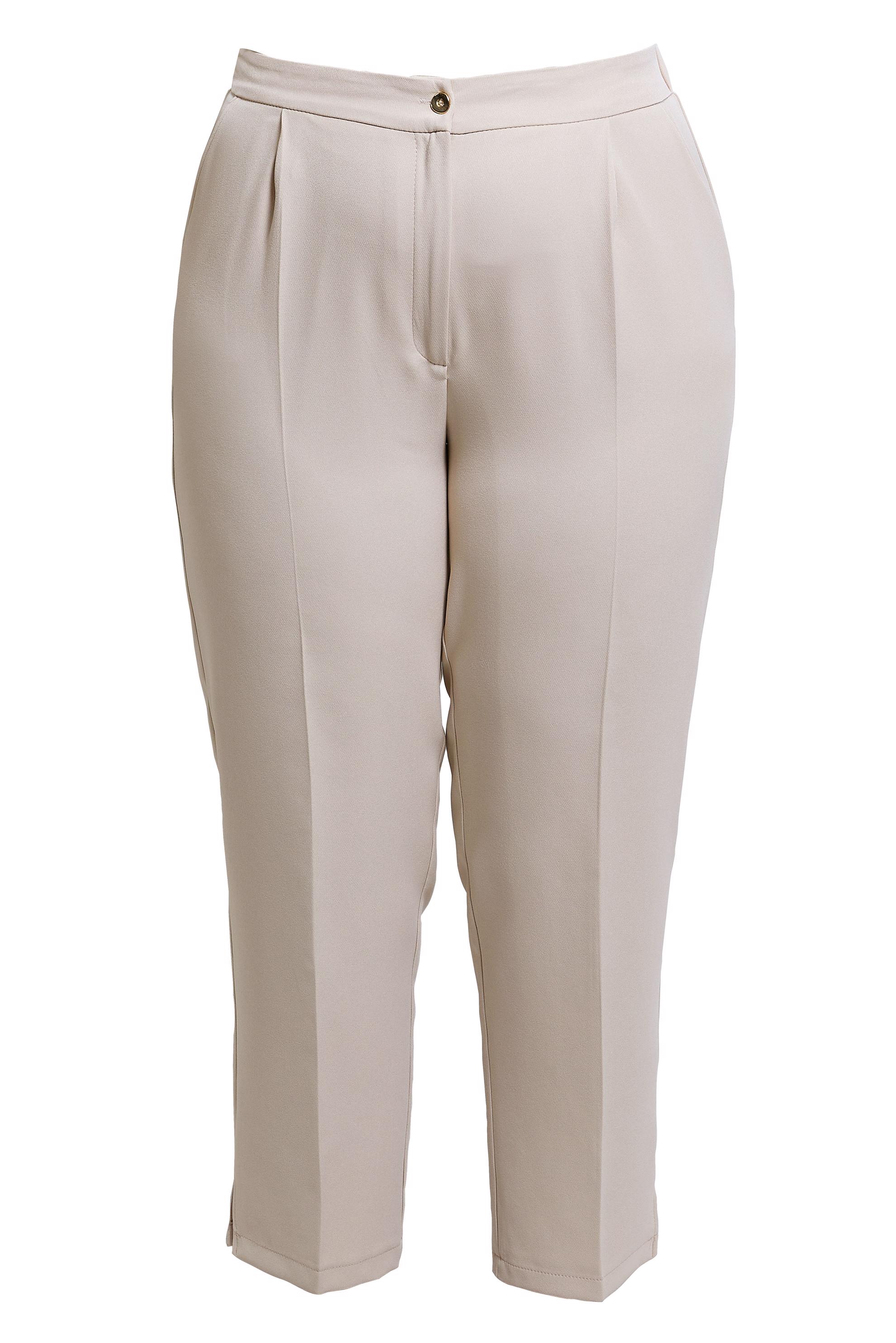 Tesettür giyim BEJ YÜKSEK BEL BÜYÜK BEDEN PANTOLON 70705