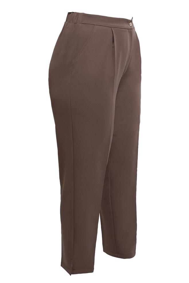 Tesettür giyim VİZON YÜKSEK BEL BÜYÜK BEDEN PANTOLON 70705 - ALVİNA