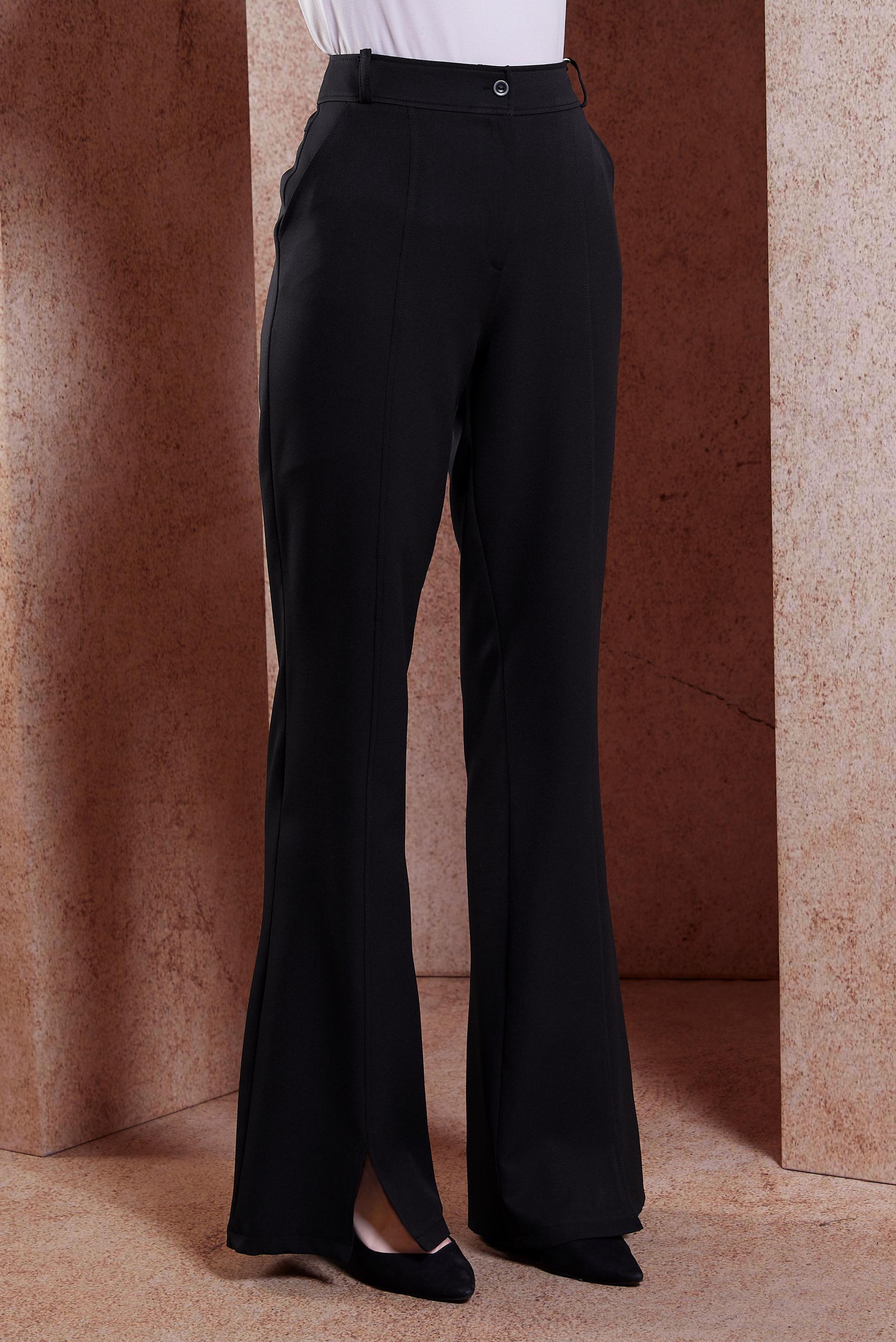 Tesettür giyim SİYAH YIRTMAÇ DETAYLI PANTOLON 70706