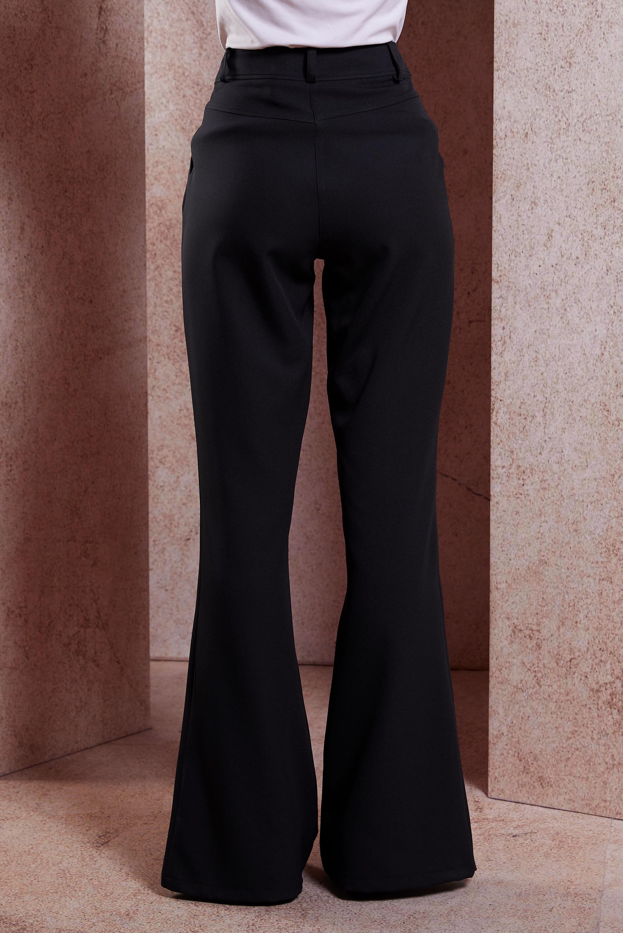 Tesettür giyim SİYAH YIRTMAÇ DETAYLI PANTOLON 70706