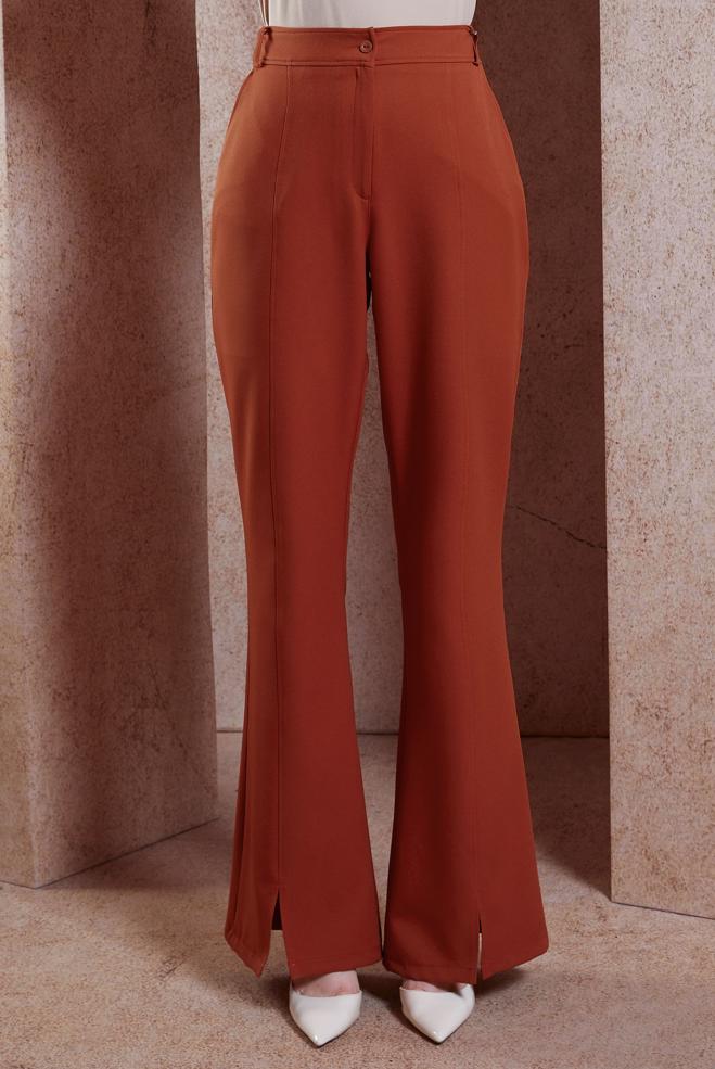 Vêtements hijab  PANTALON AVEC DÉTAIL FENTE 70706 - ALVİNA