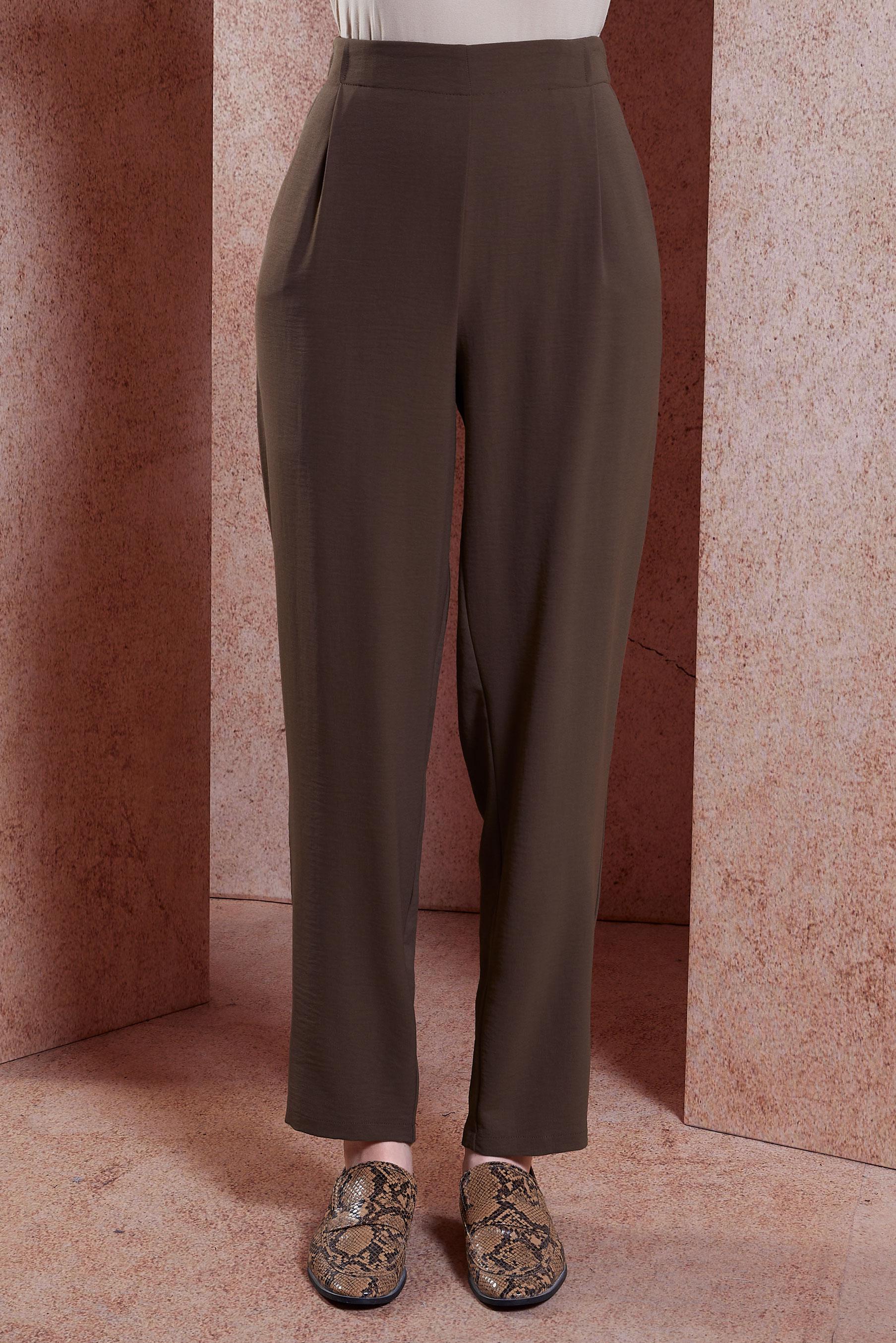 Tesettür giyim KAHVE HAVUÇ KESİM PANTOLON 70707