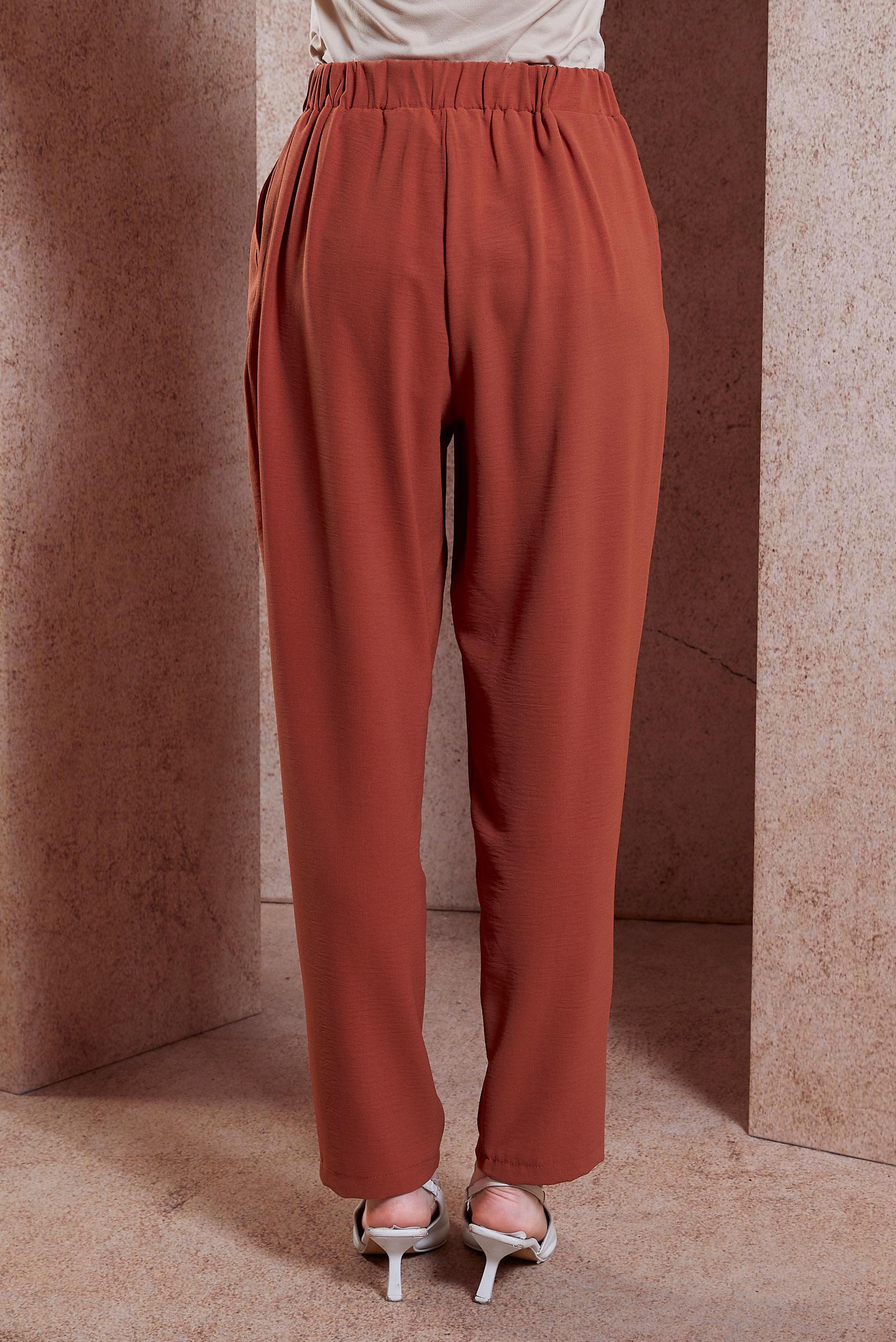 Tesettür giyim TURUNCU HAVUÇ KESİM PANTOLON 70707