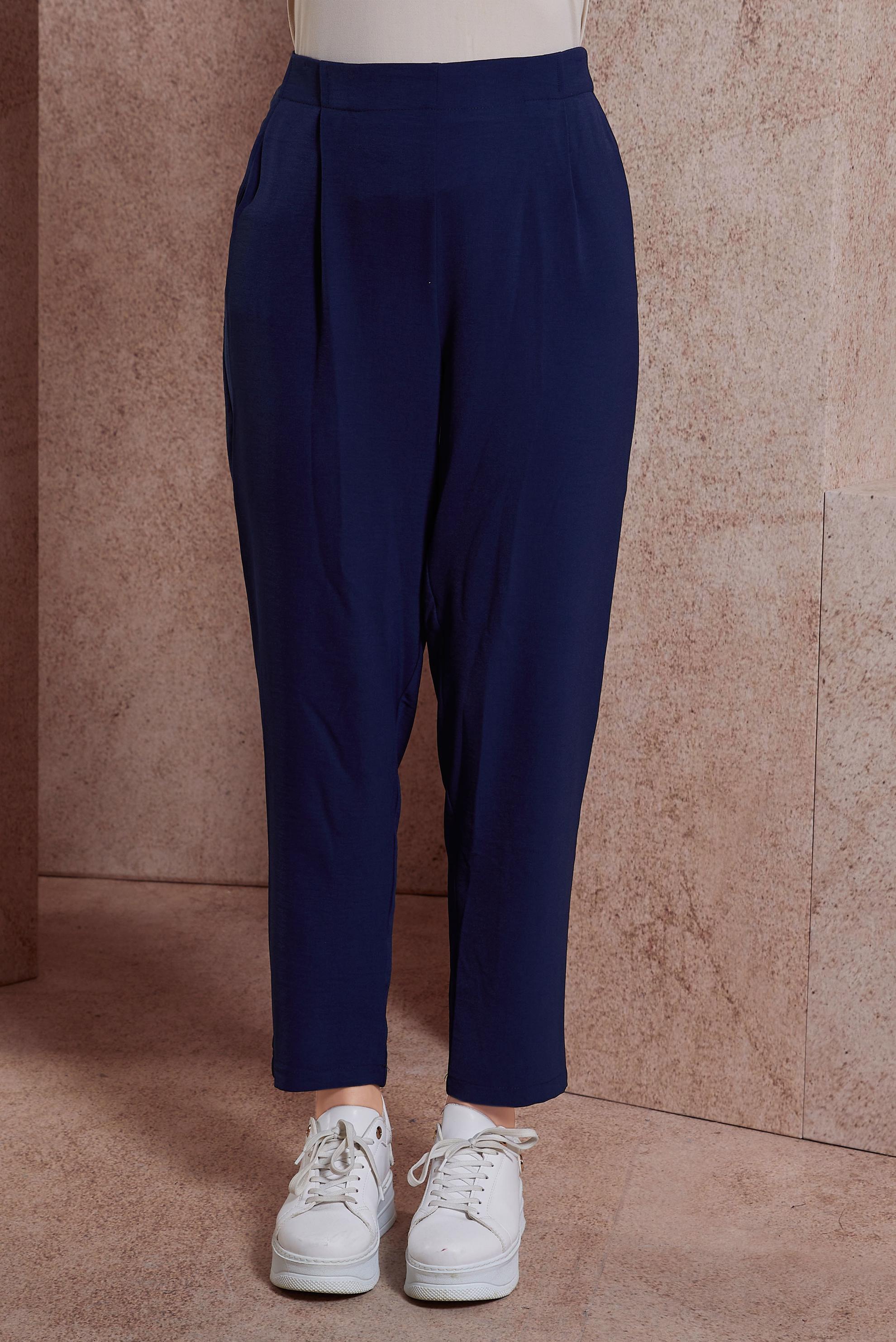 Tesettür giyim LACİVERT HAVUÇ KESİM PANTOLON 70707