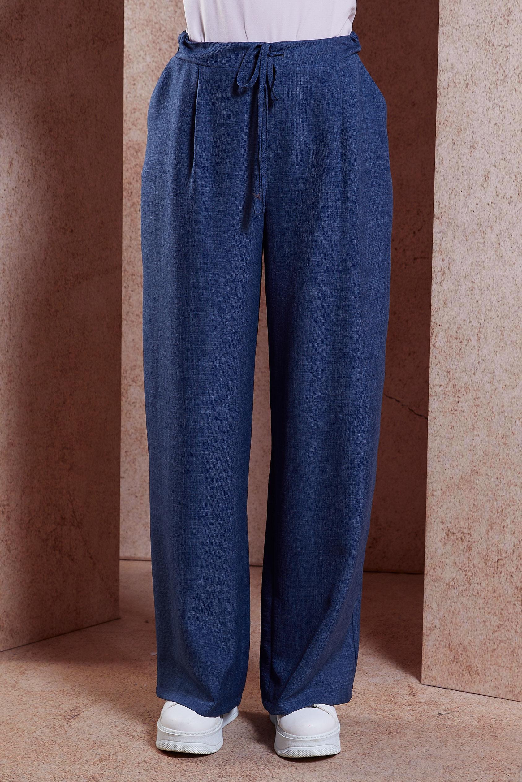 Tesettür giyim LACİVERT GENİŞ PAÇA PANTOLON 70708