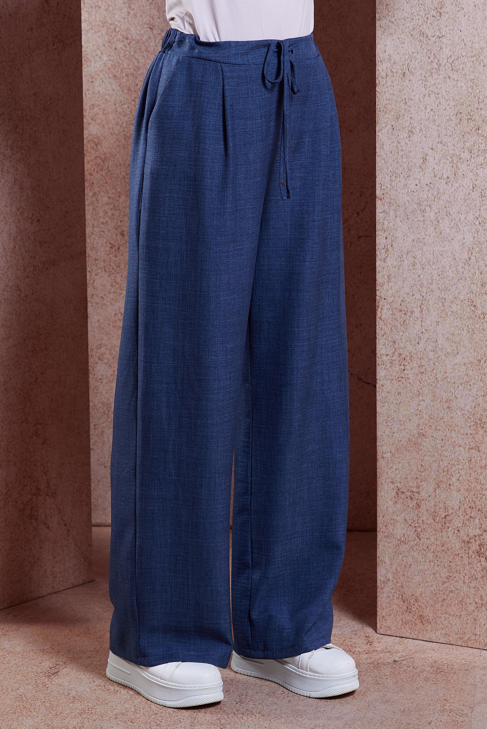 Tesettür giyim LACİVERT GENİŞ PAÇA PANTOLON 70708