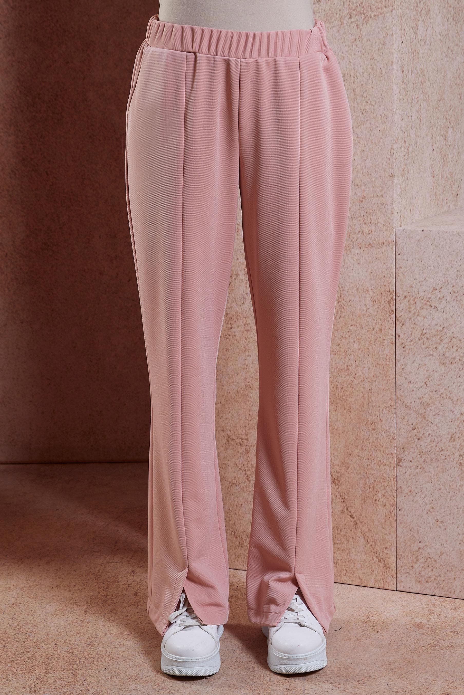 Tesettür giyim PUDRA YIRTMAÇ DETAYLI PANTOLON 70710