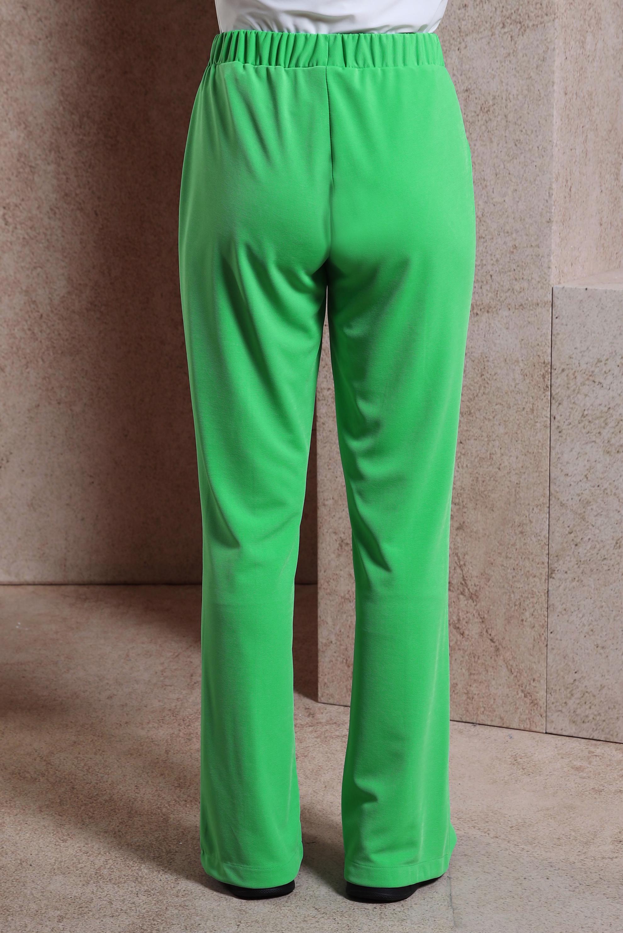 Tesettür giyim YEŞİL YIRTMAÇ DETAYLI PANTOLON 70710