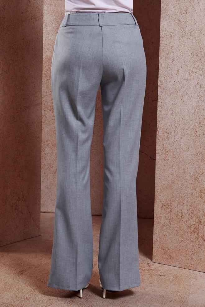 Tesettür giyim GRİ İSPANYOL PAÇA PANTOLON 70711 - ALVİNA