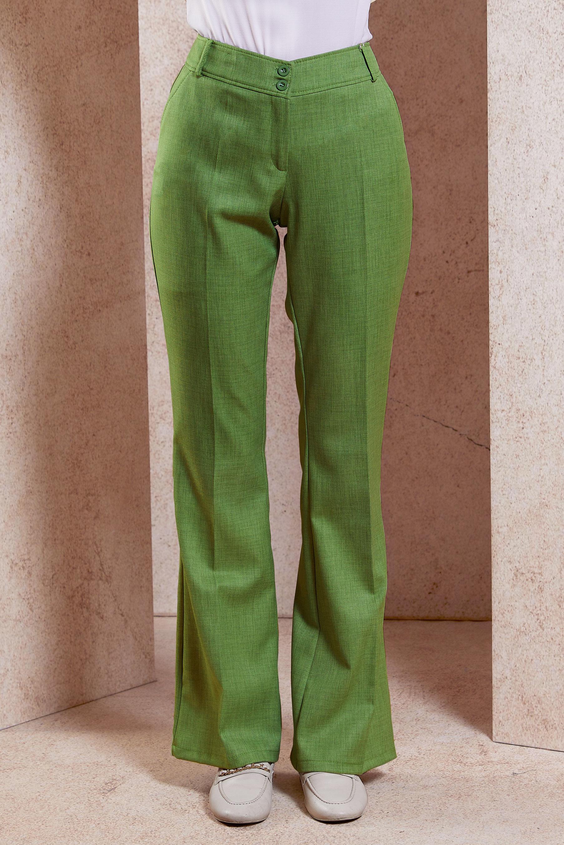 Tesettür giyim YEŞİL İSPANYOL PAÇA PANTOLON 70711