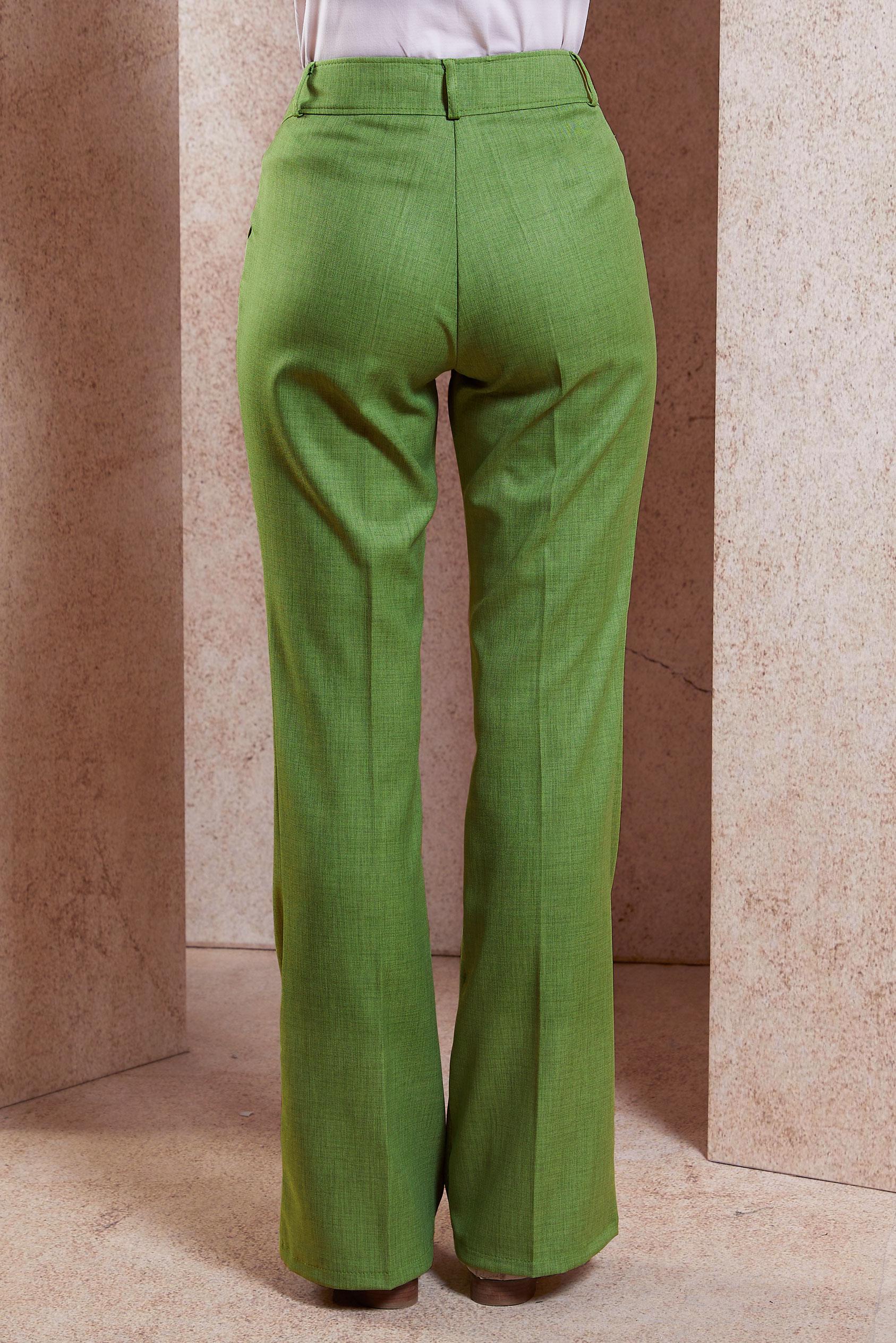 Tesettür giyim YEŞİL İSPANYOL PAÇA PANTOLON 70711