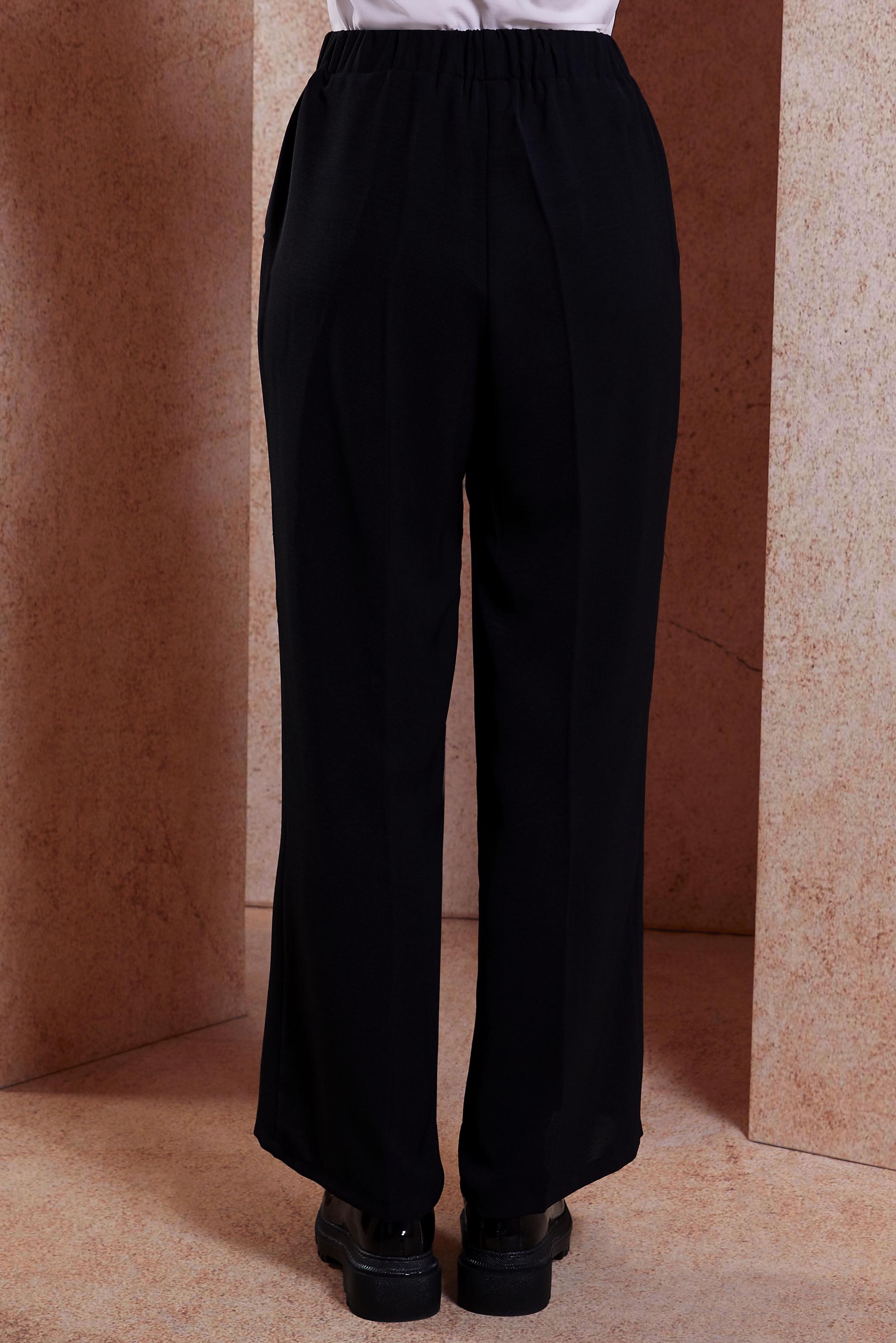 Tesettür giyim SİYAH BELİ LASTİKLİ PANTOLON 70712