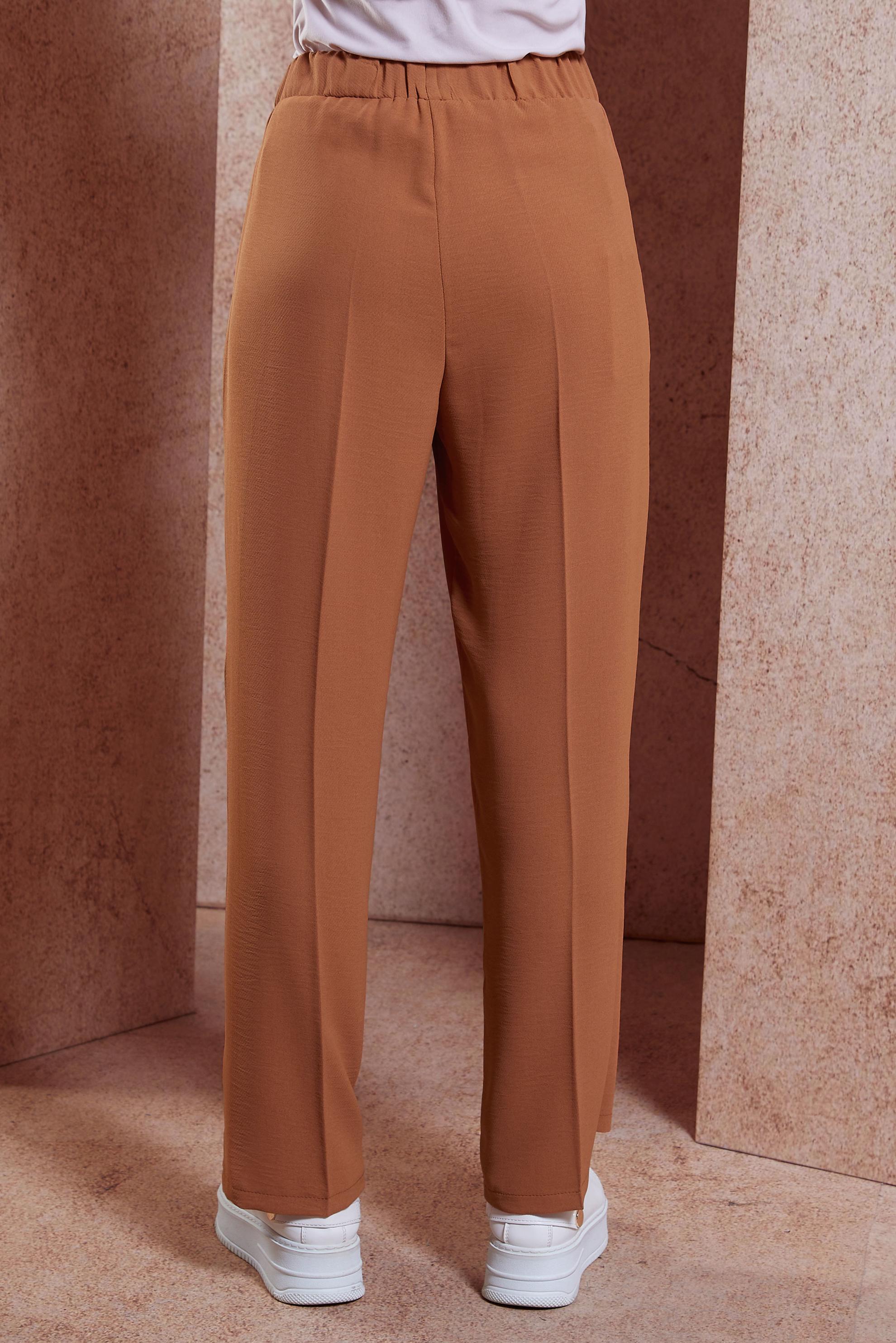 Tesettür giyim TABA BELİ LASTİKLİ PANTOLON 70712