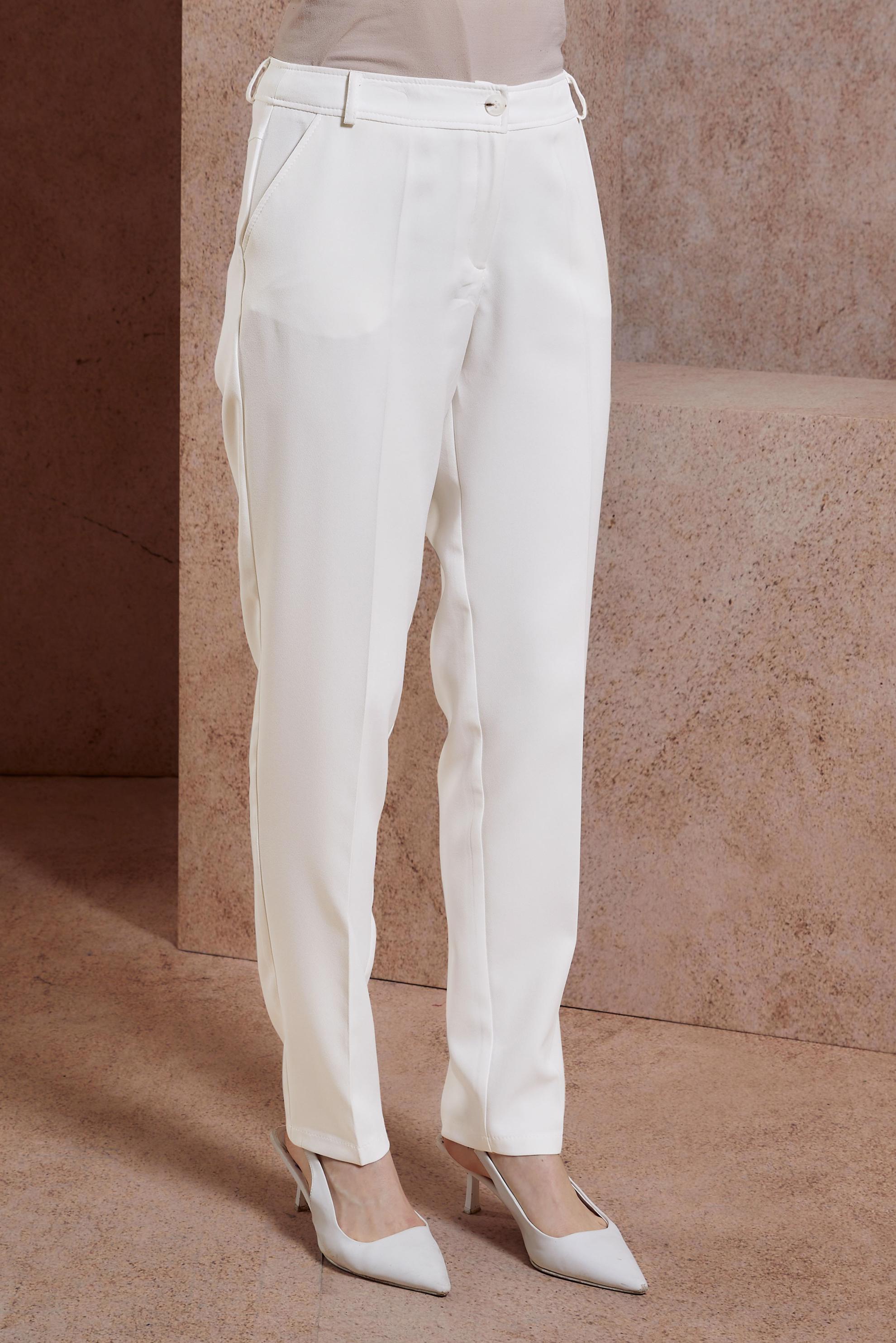 Tesettür giyim BEYAZ YÜKSEL BEL PANTOLON 70713