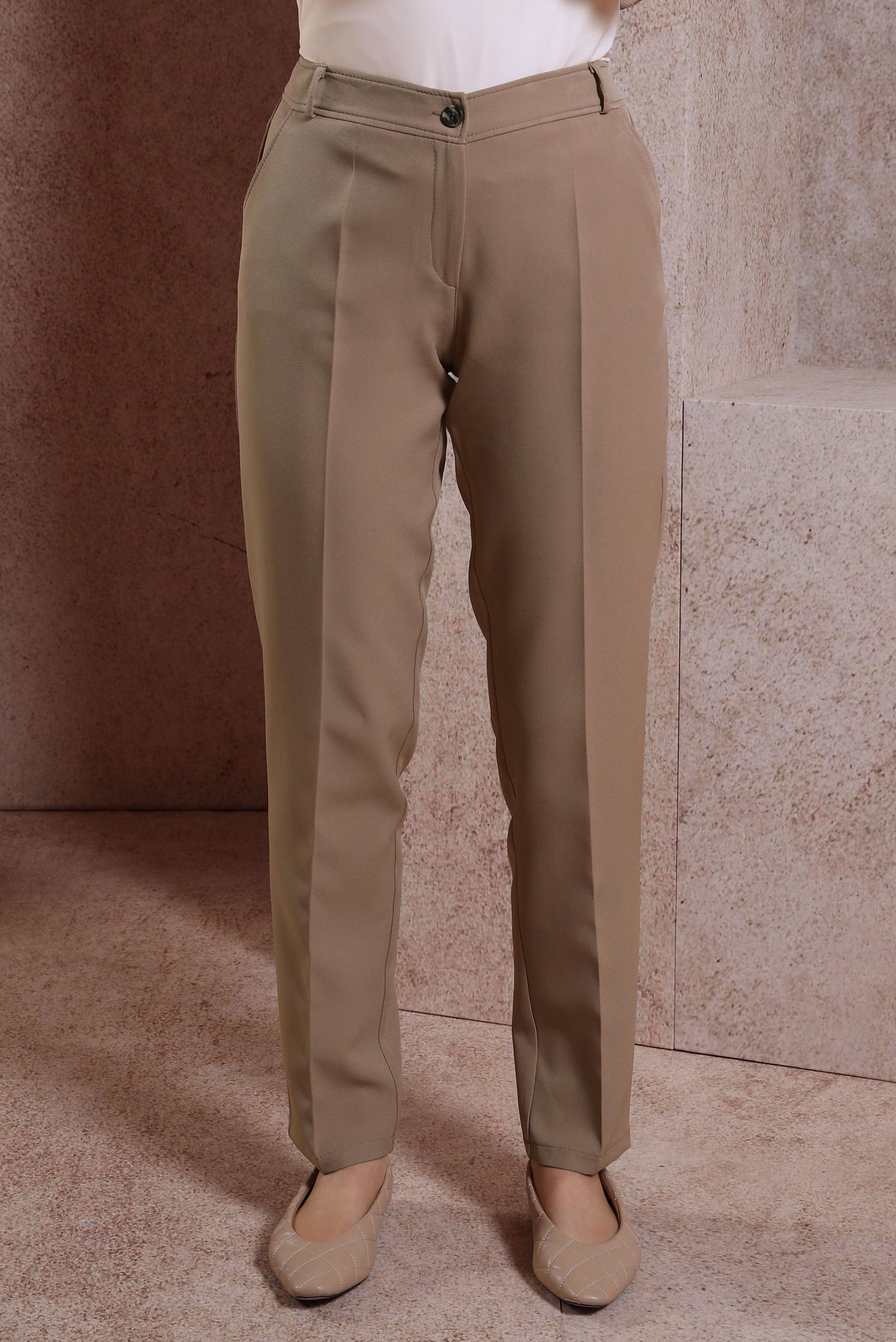 Tesettür giyim KAHVE YÜKSEL BEL PANTOLON 70713