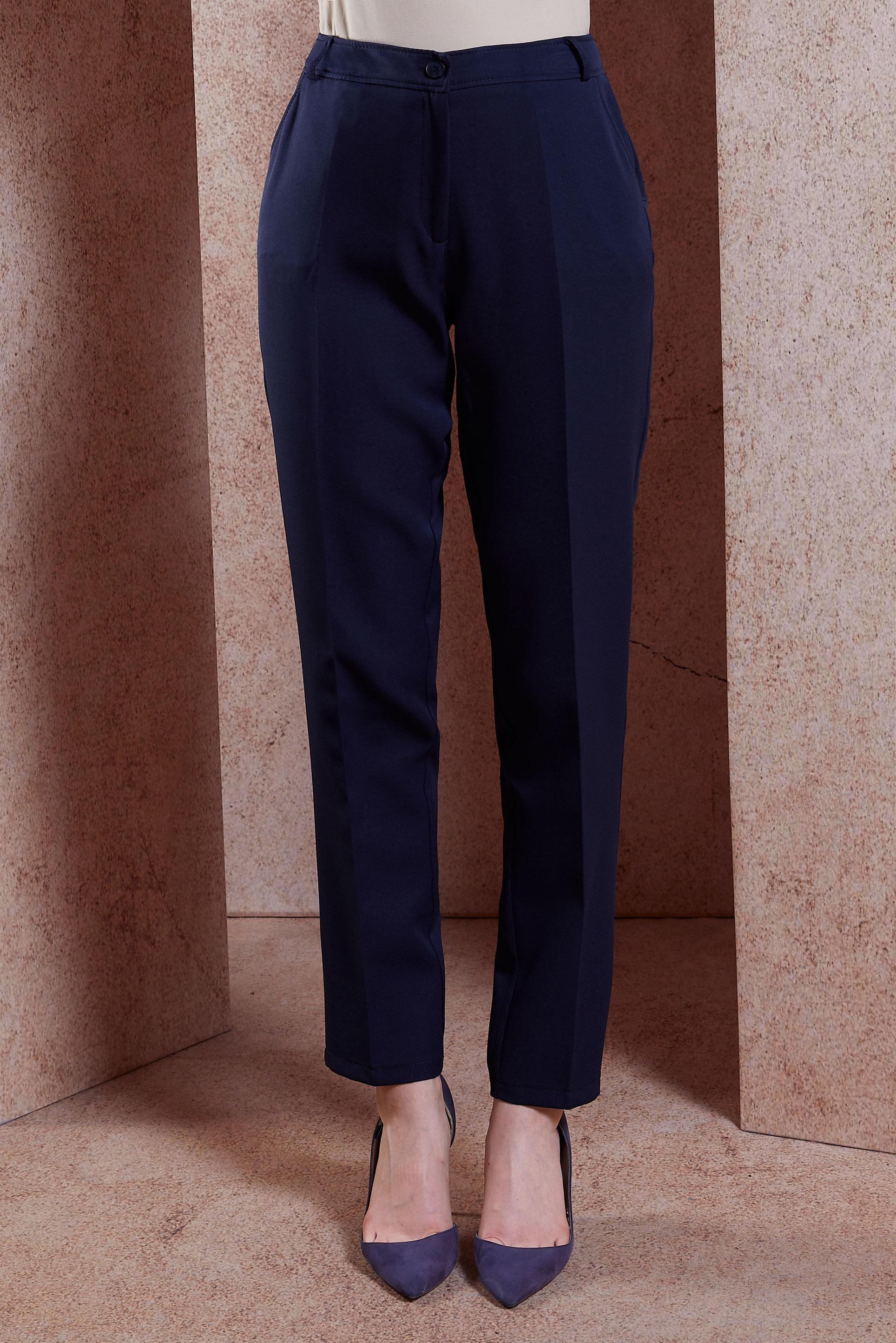 Tesettür giyim LACİVERT YÜKSEL BEL PANTOLON 70713