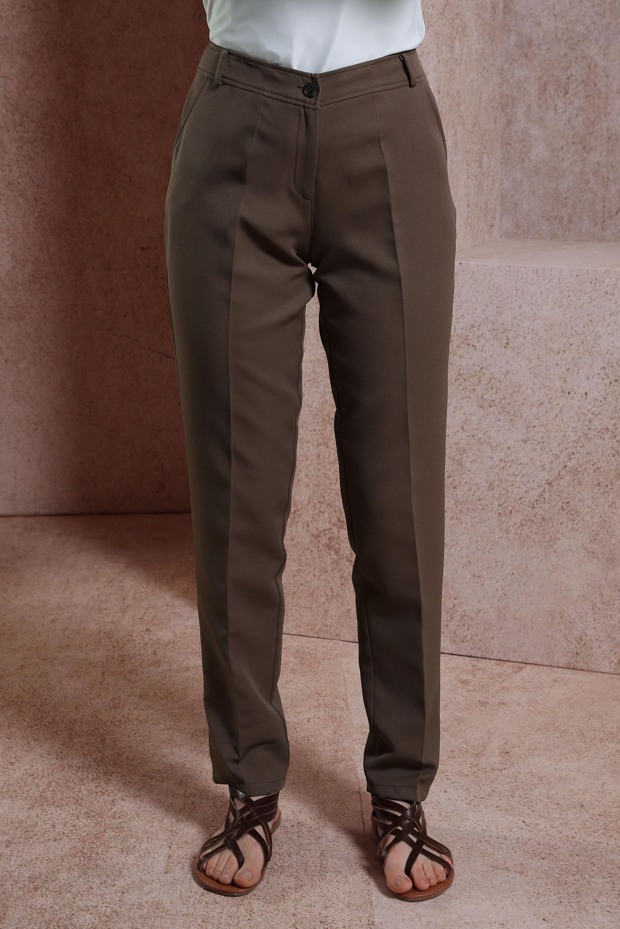 Tesettür giyim VİZON YÜKSEL BEL PANTOLON 70713