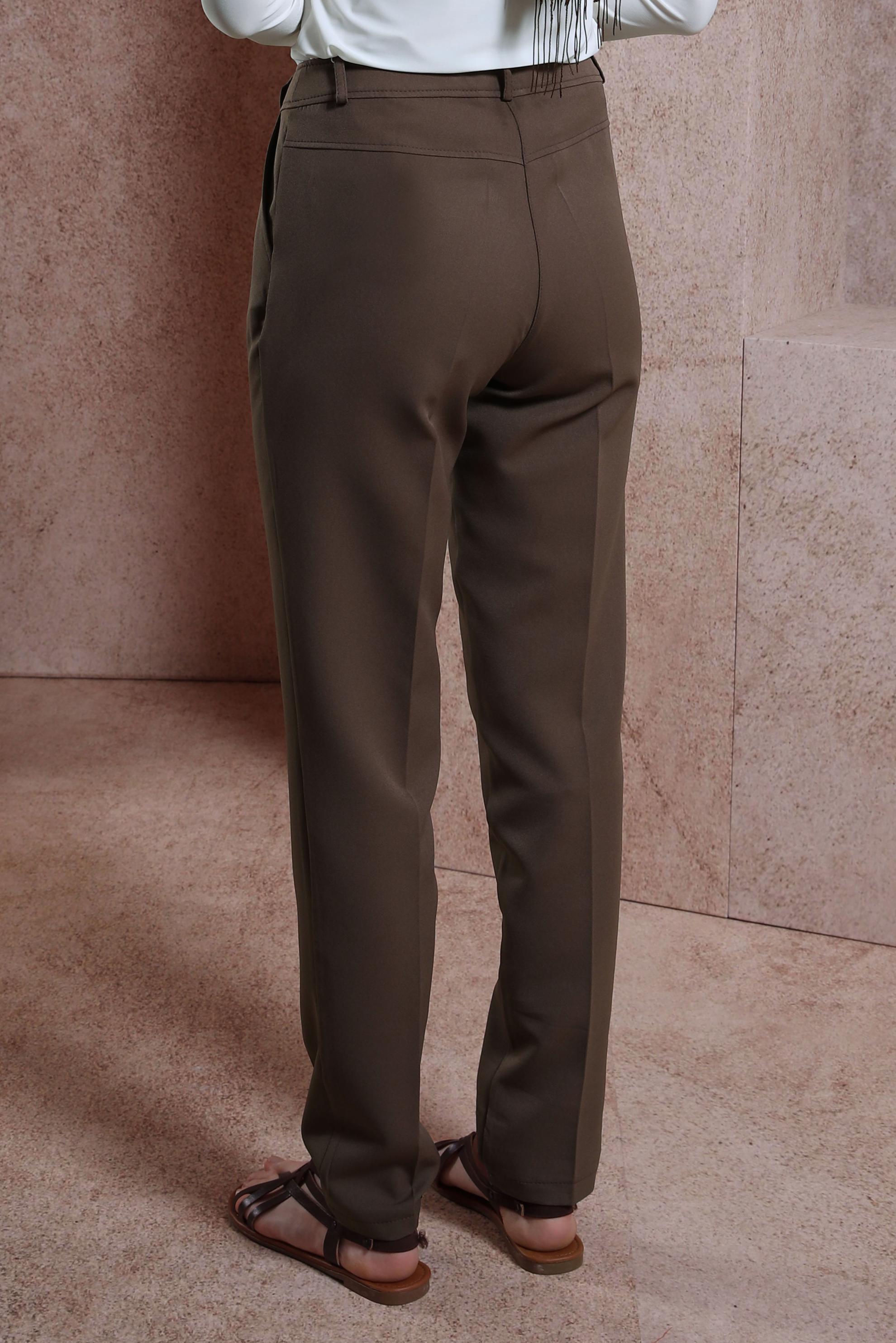 Tesettür giyim VİZON YÜKSEL BEL PANTOLON 70713