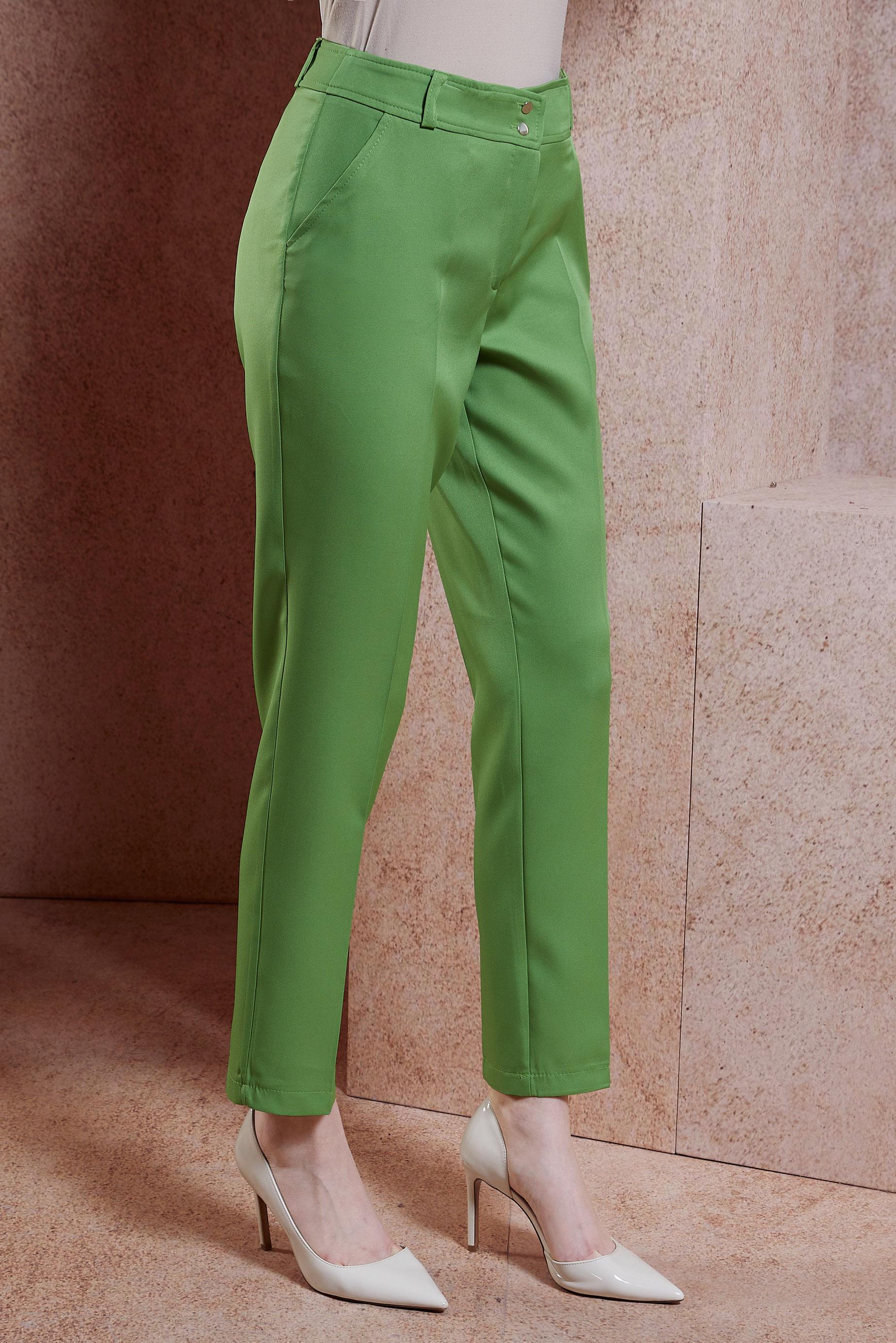 Tesettür giyim YEŞİL YÜKSEK BEL PANTOLON 70714